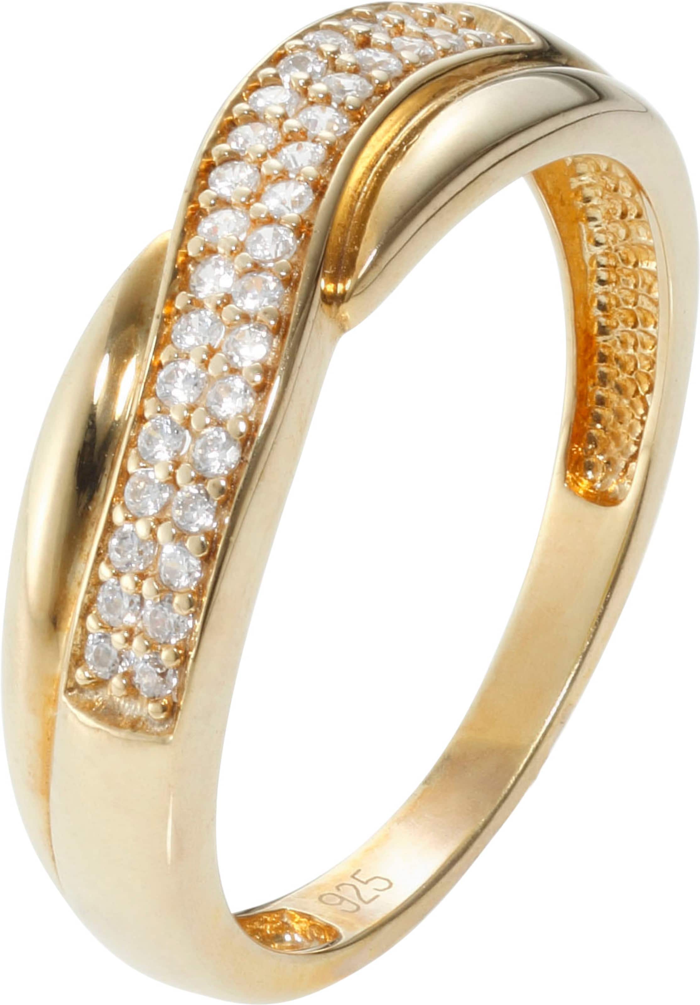 Gold Ring günstig Kaufen-Ring in Silber vergoldet 925 von heine. Ring in Silber vergoldet 925 von heine <![CDATA[Mit unzähligen Zirkonia: Glänzender Ring aus goldplattiertem 925er Silber.]]>. 
