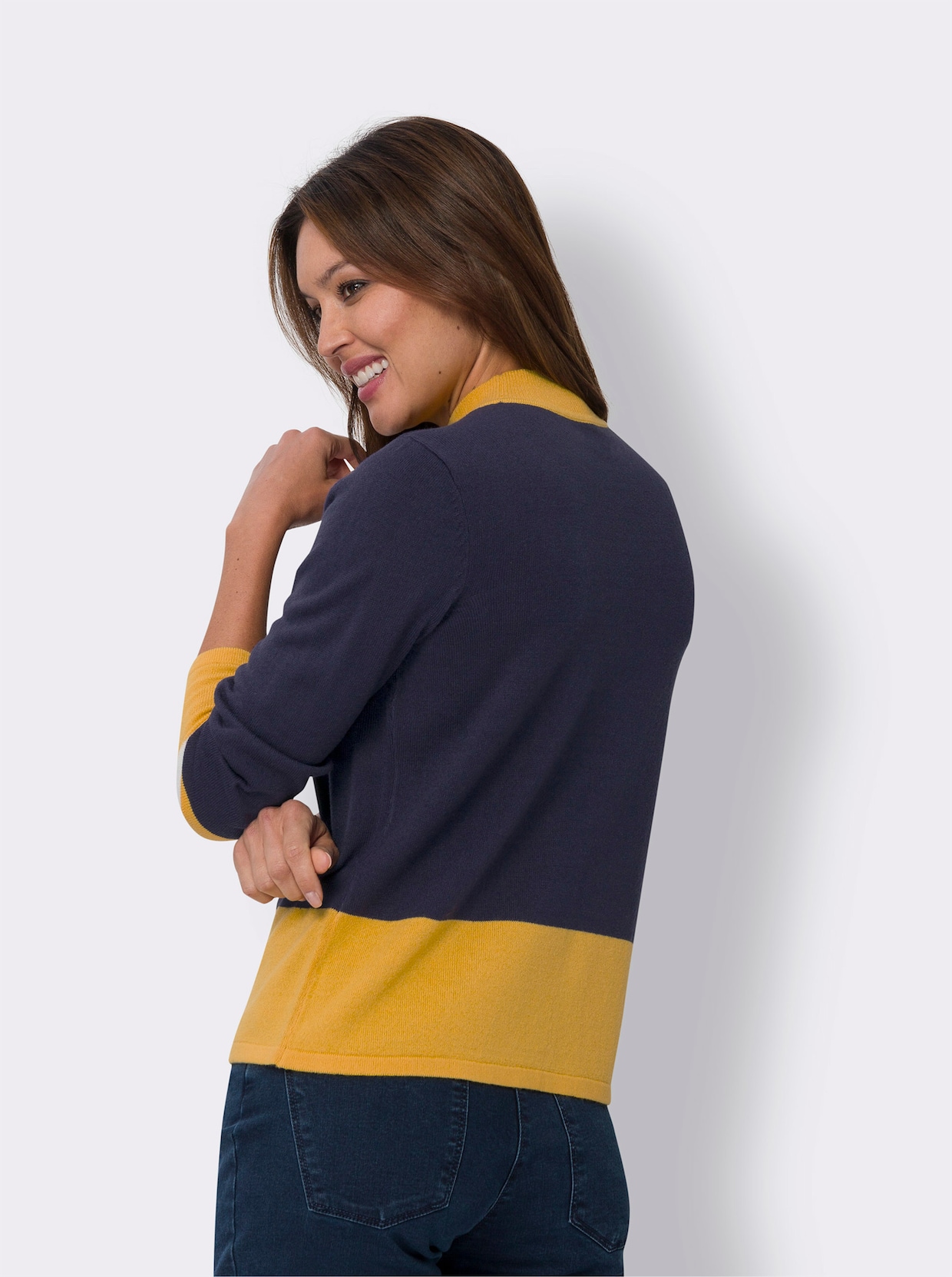 Pullover met lange mouwen - marine/oker
