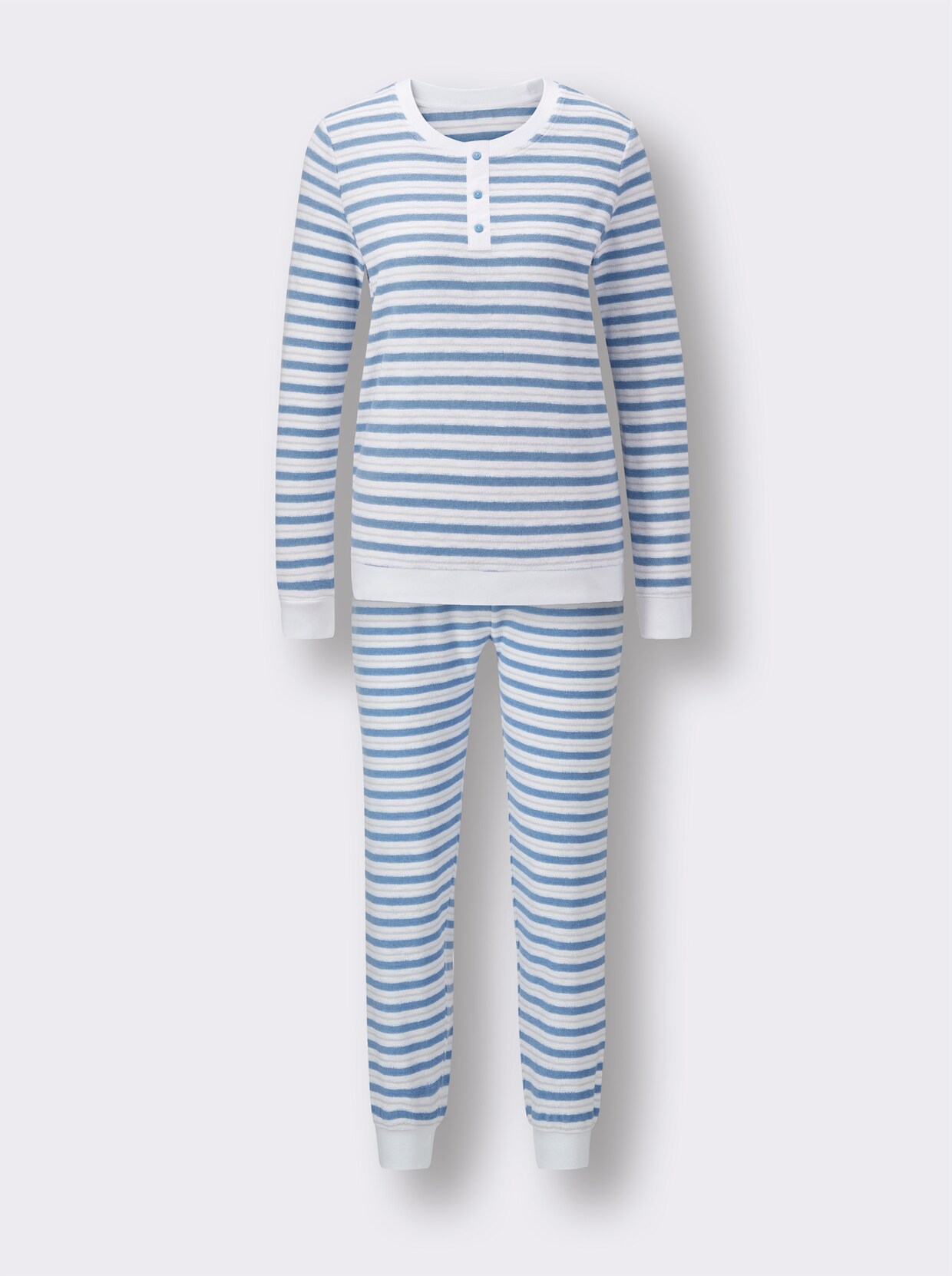 wäschepur Pyjama - ecru/ijsblauw