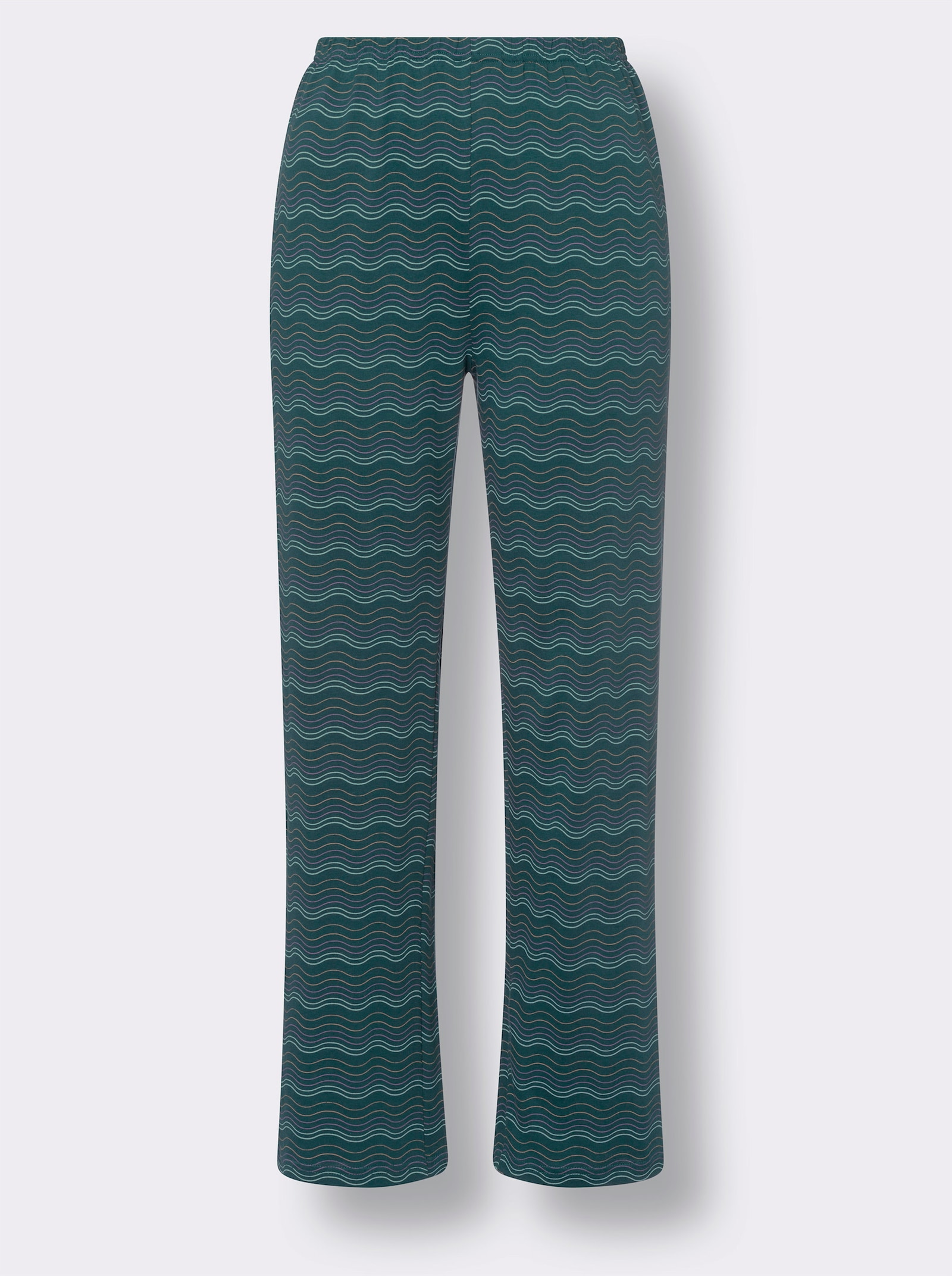 Pyjama in 2-in-1-look - zacht mint/petrol bedrukt