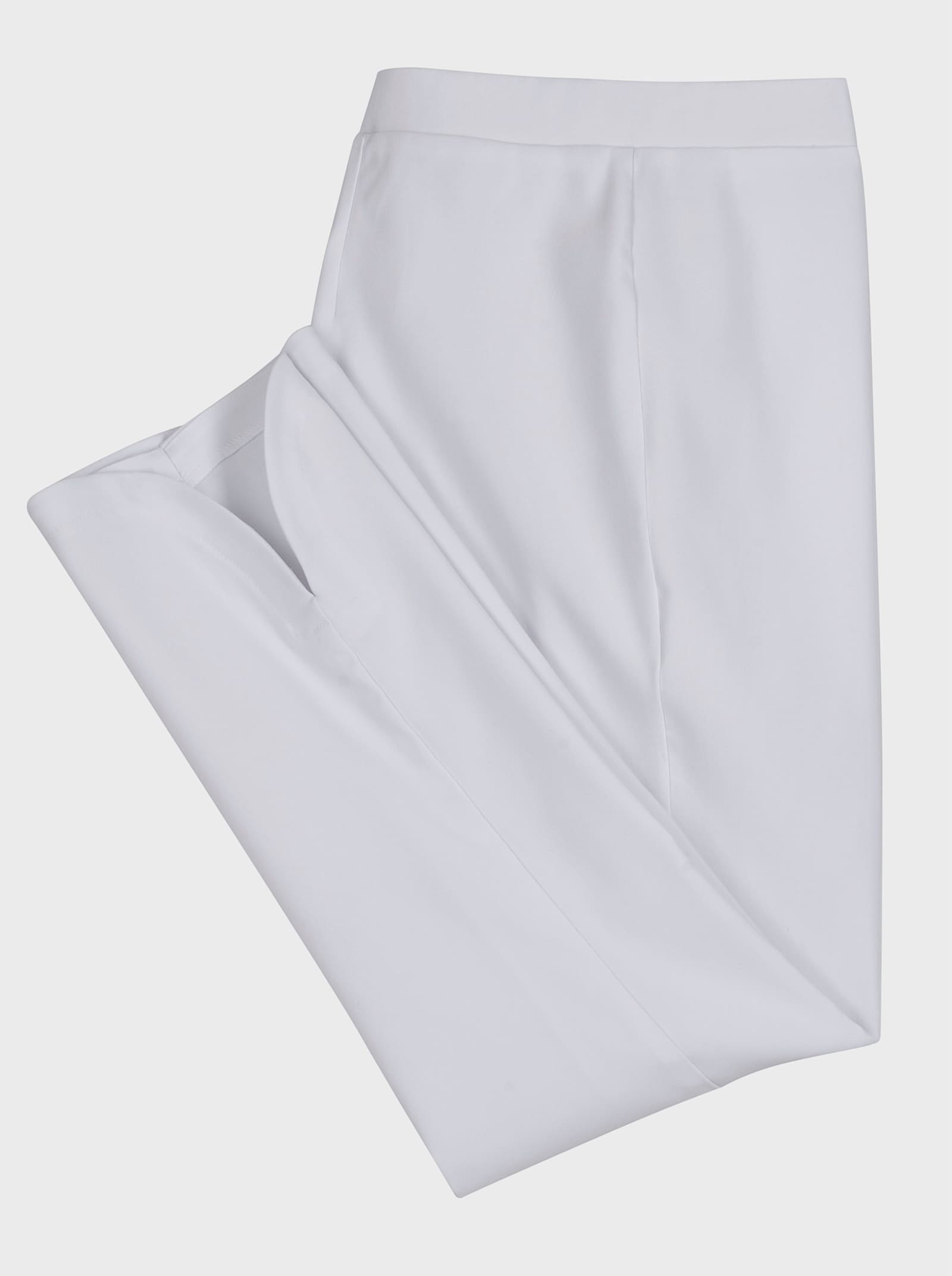 Broek met afgeronde zijsplitten - wit