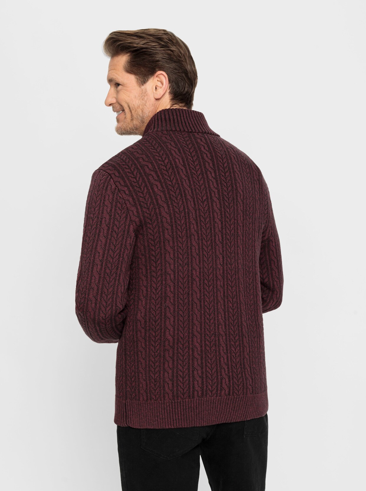 Marco Donati Pullover - donkerrood gemêleerd