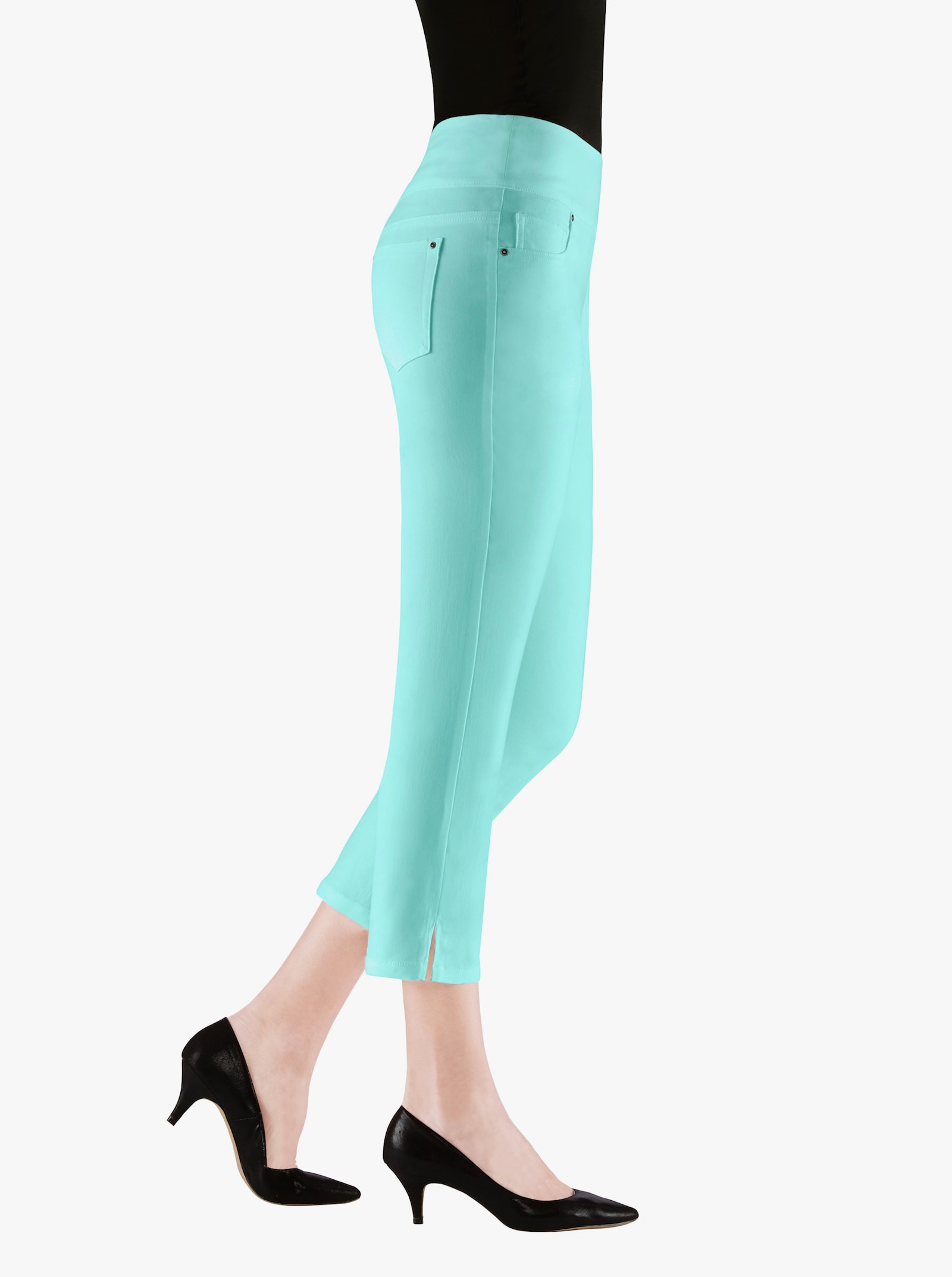 Stretch-Hose in Wadenlänge - aqua