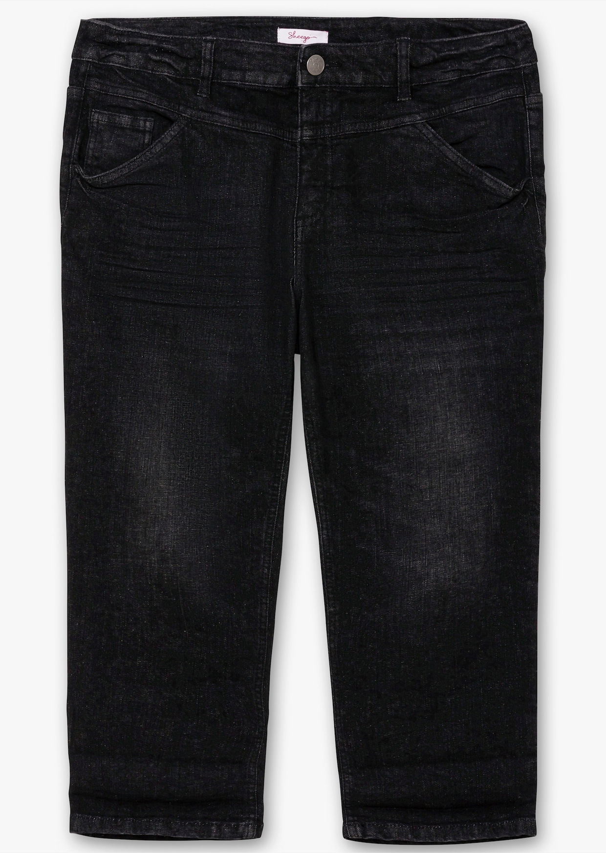 sheego Caprijeans - black denim