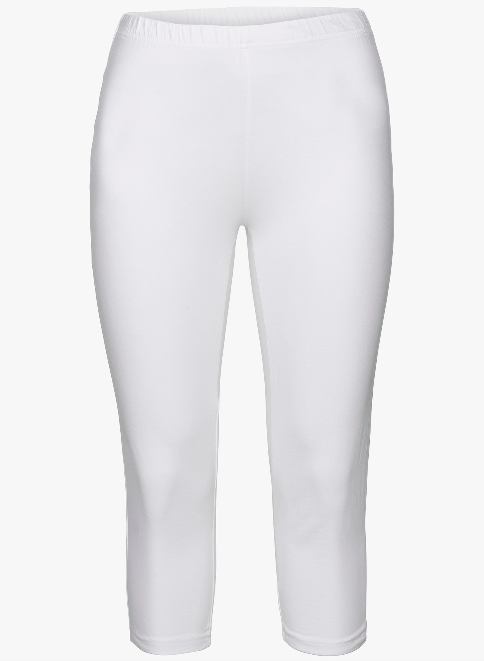 sheego Caprileggings mit Gummizugbund - weiß