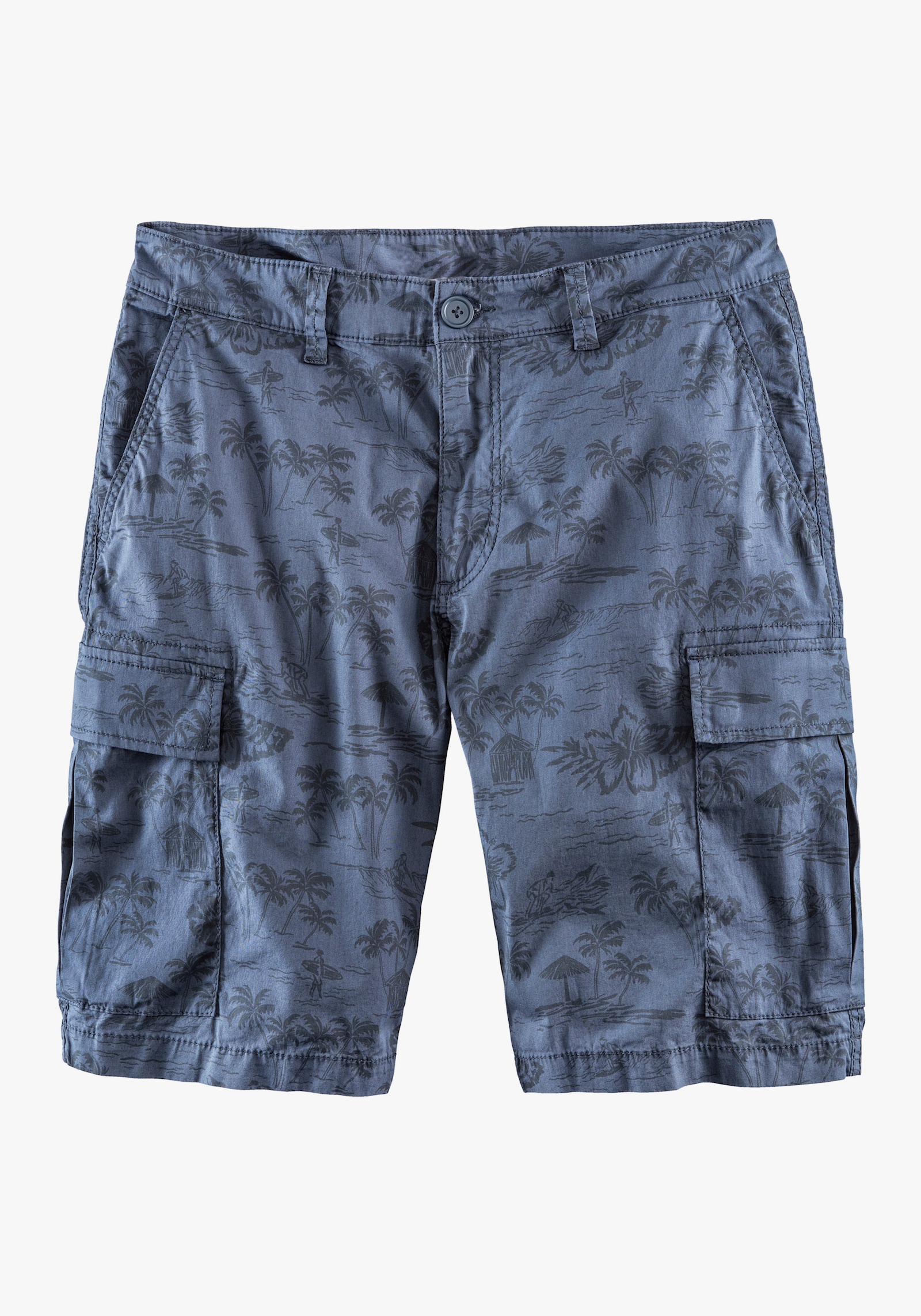John Devin Cargoshorts - blau bedruckt