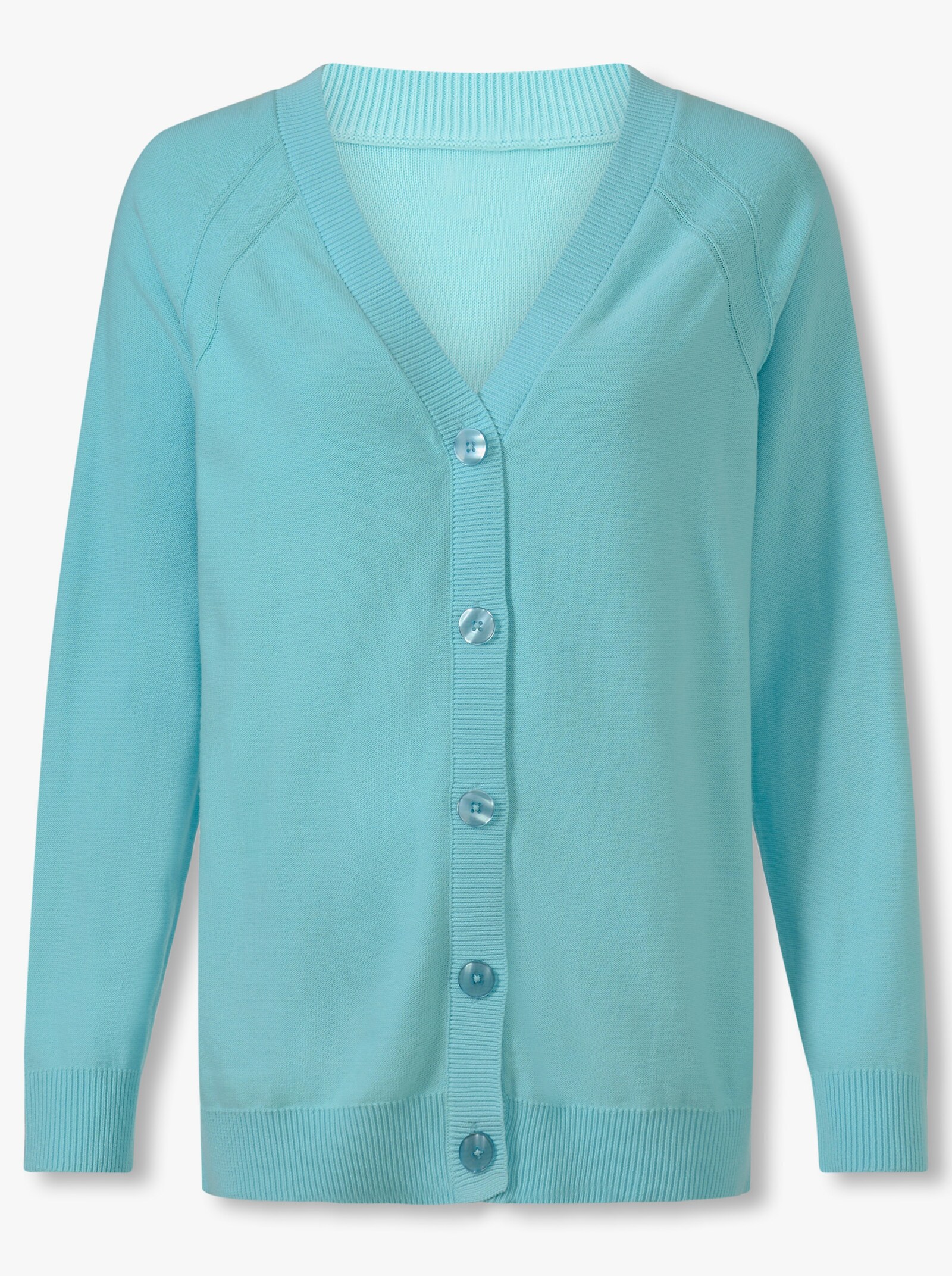 Strickjacke mit Raglan-Ärmeln - aquamarin