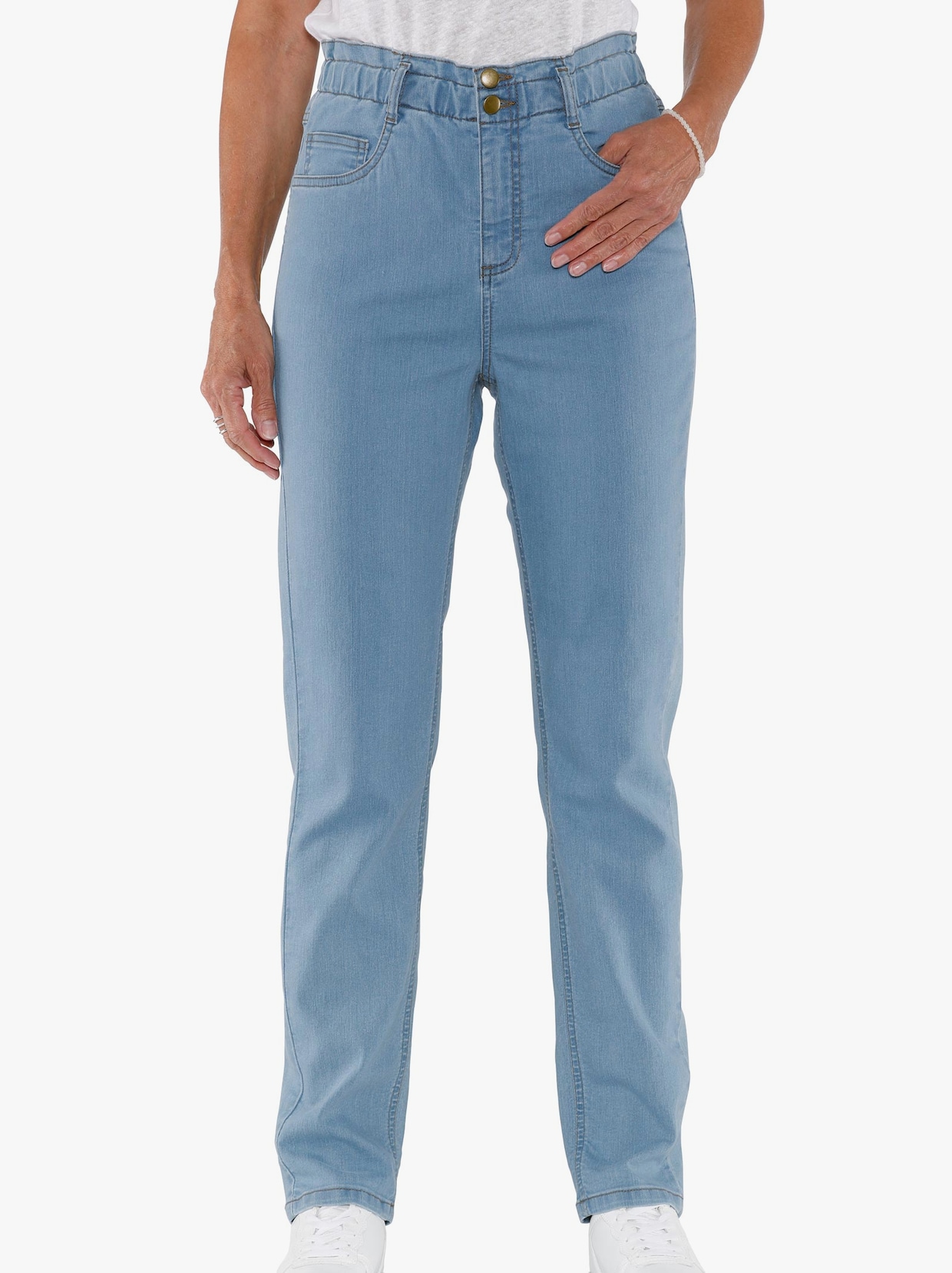 jeans - blue-bleached