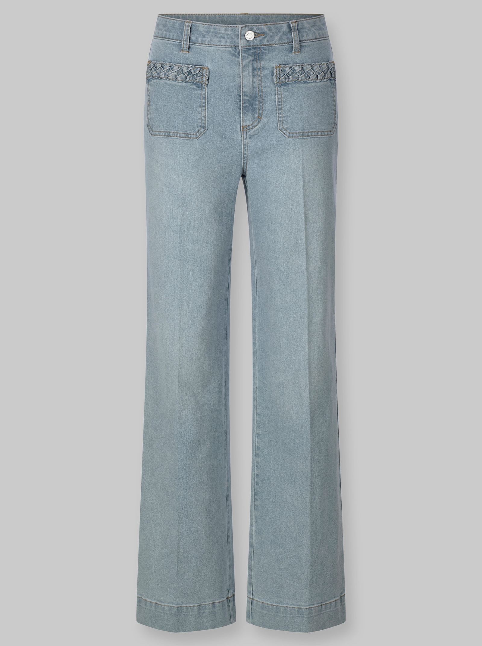 heine Jeans mit Flecht-Details - blue-bleached