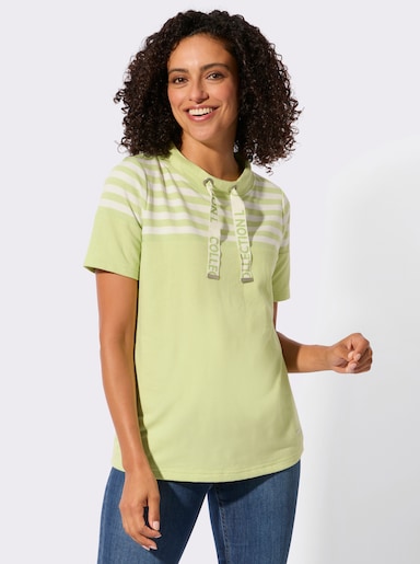 Sweatshirt - pistazie-ecru