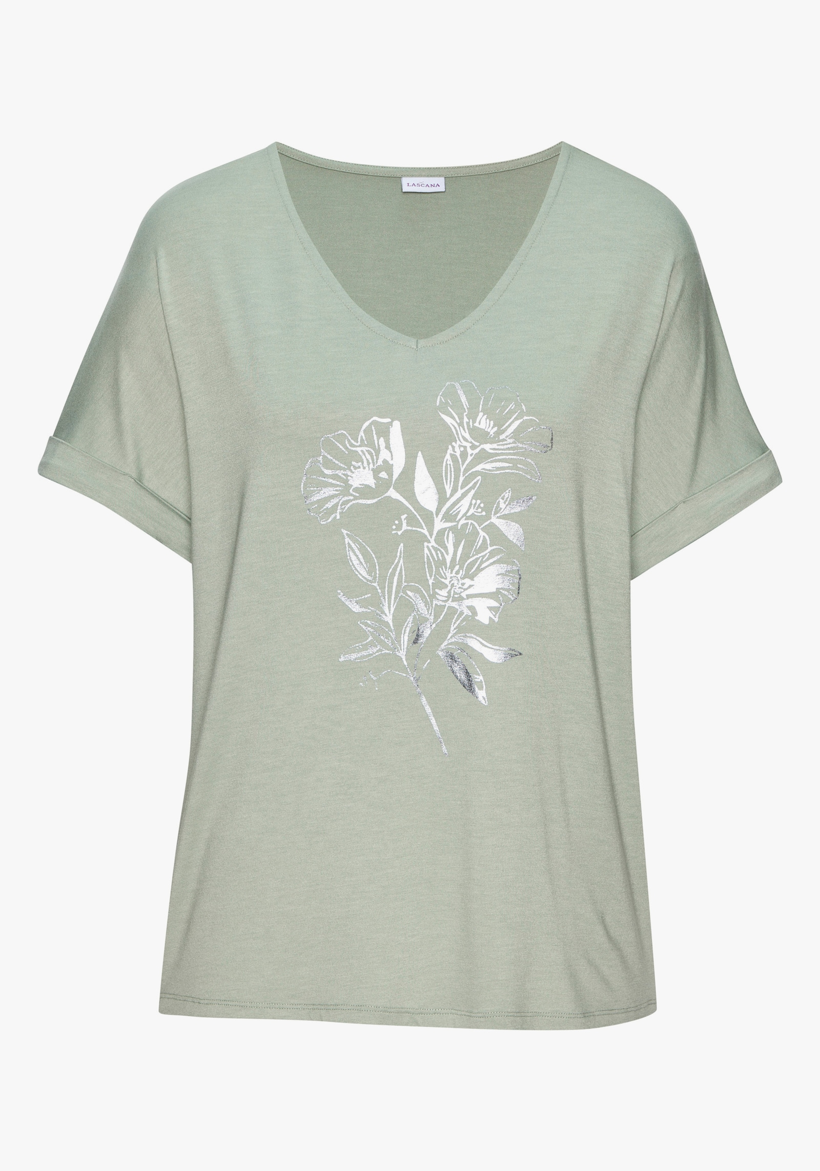 LASCANA Kurzarmshirt - lindgrün