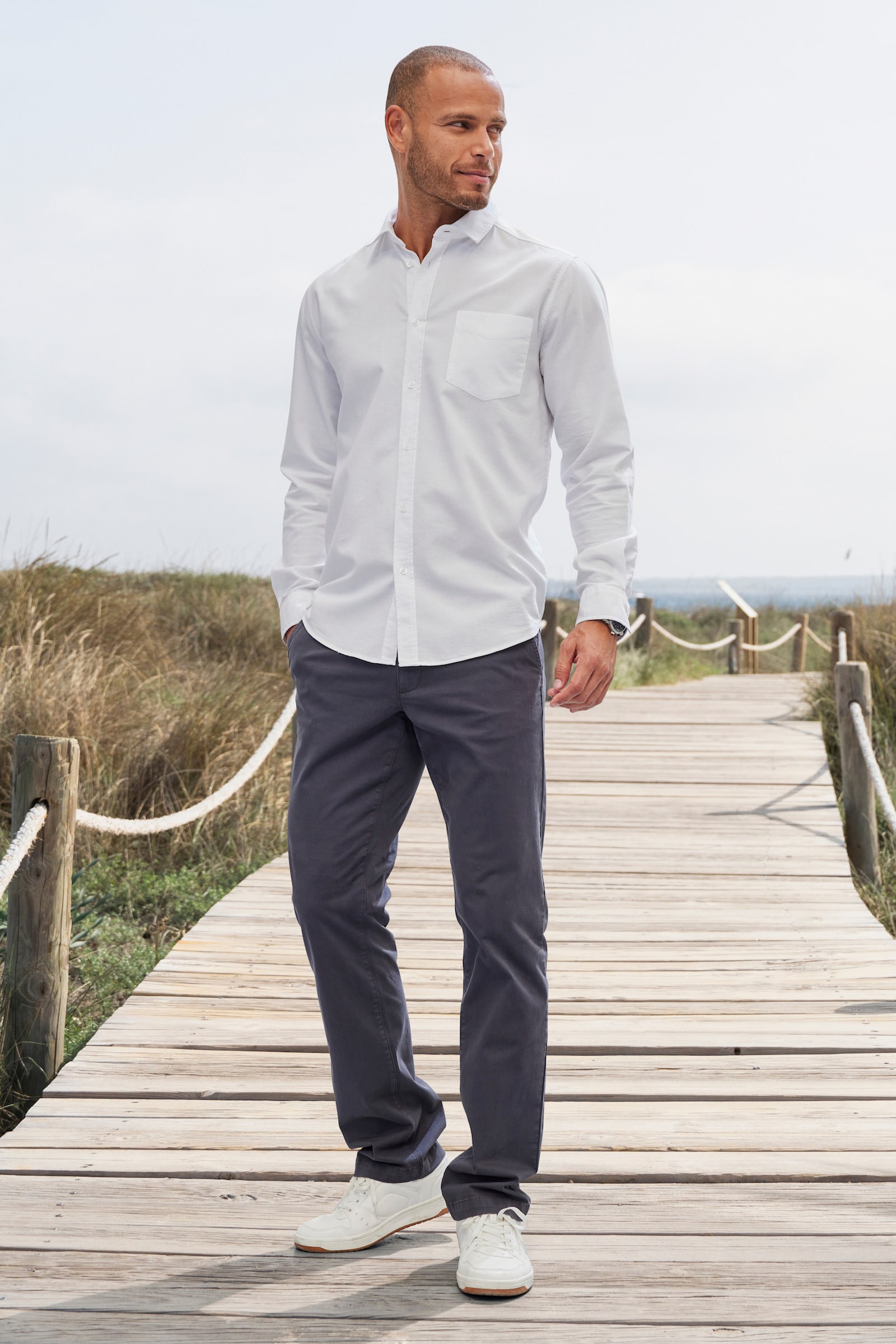 H.I.S Chinohose - anthrazit