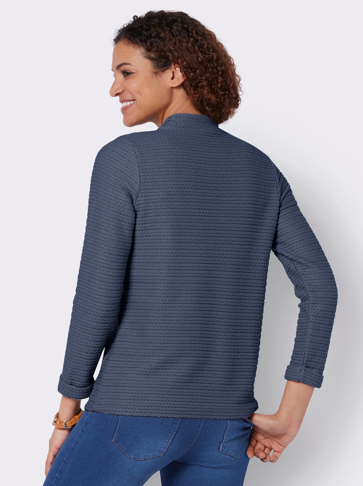 Rollkragenshirt - rauchblau