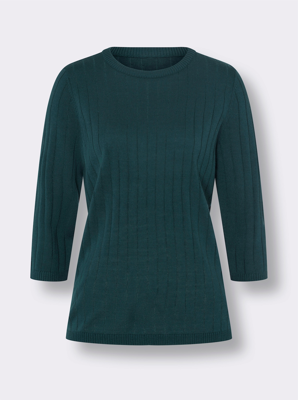 Pullover met 3/4-mouwen - petrol