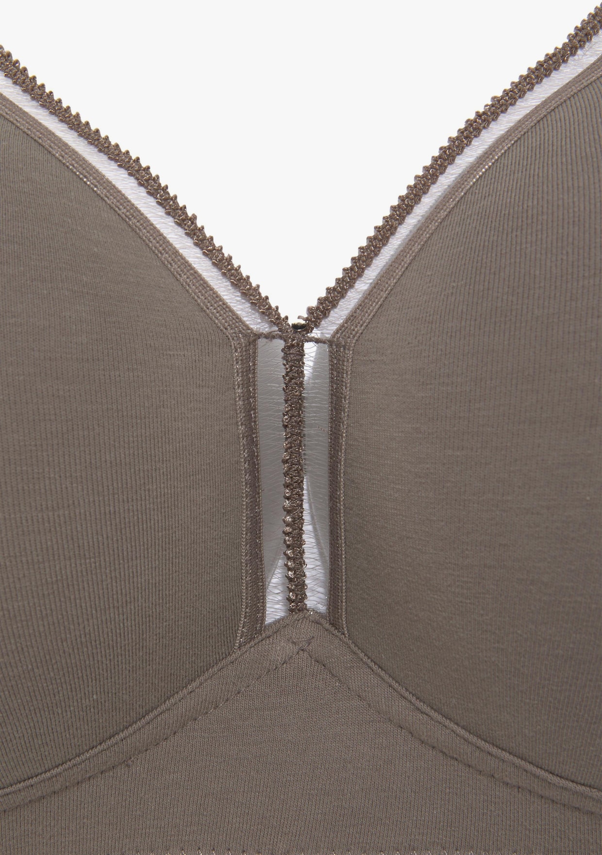 petite fleur Soutien-gorge spécial T-shirt - taupe + blanc