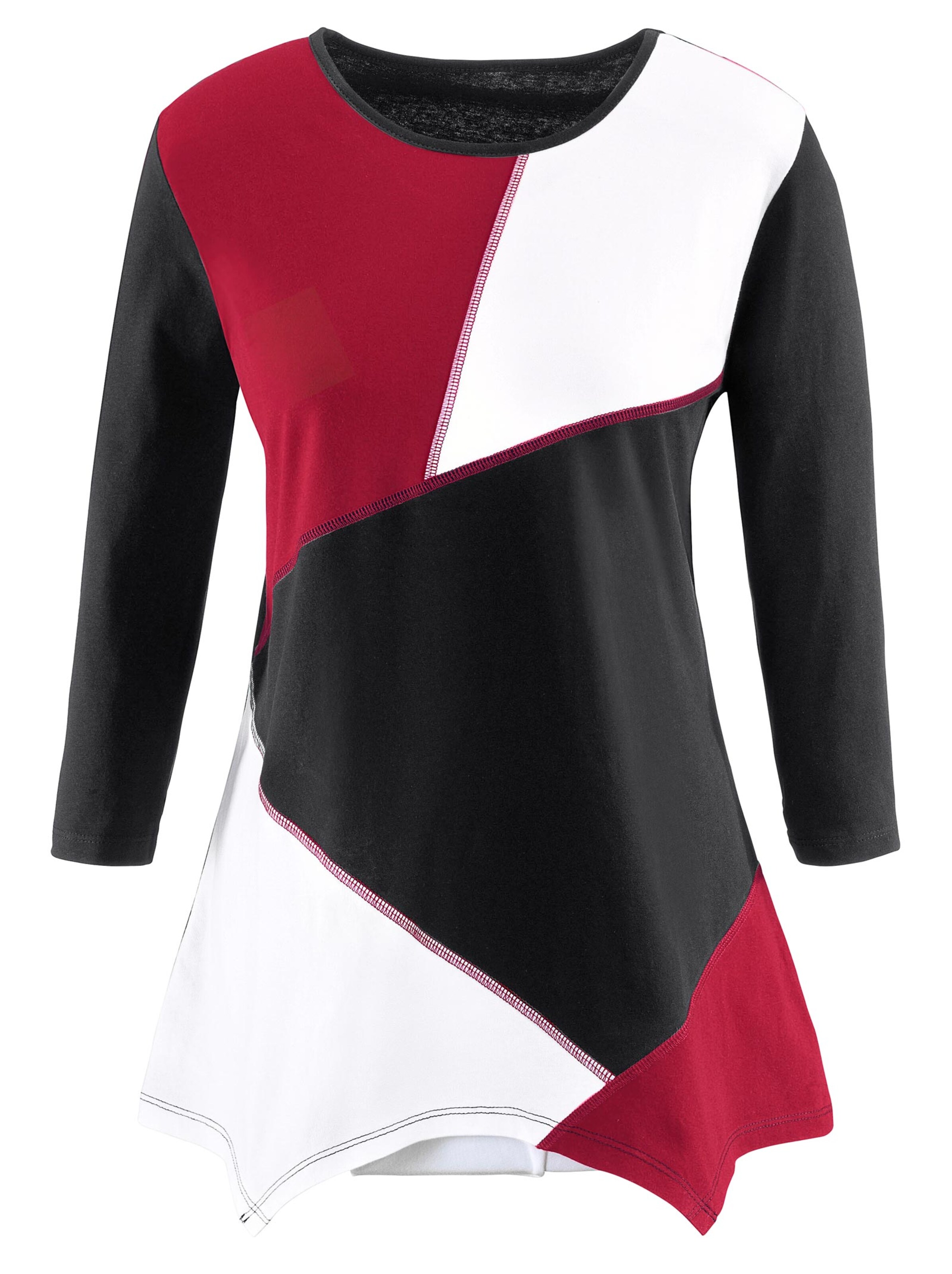 Shirttunika - schwarz-rot