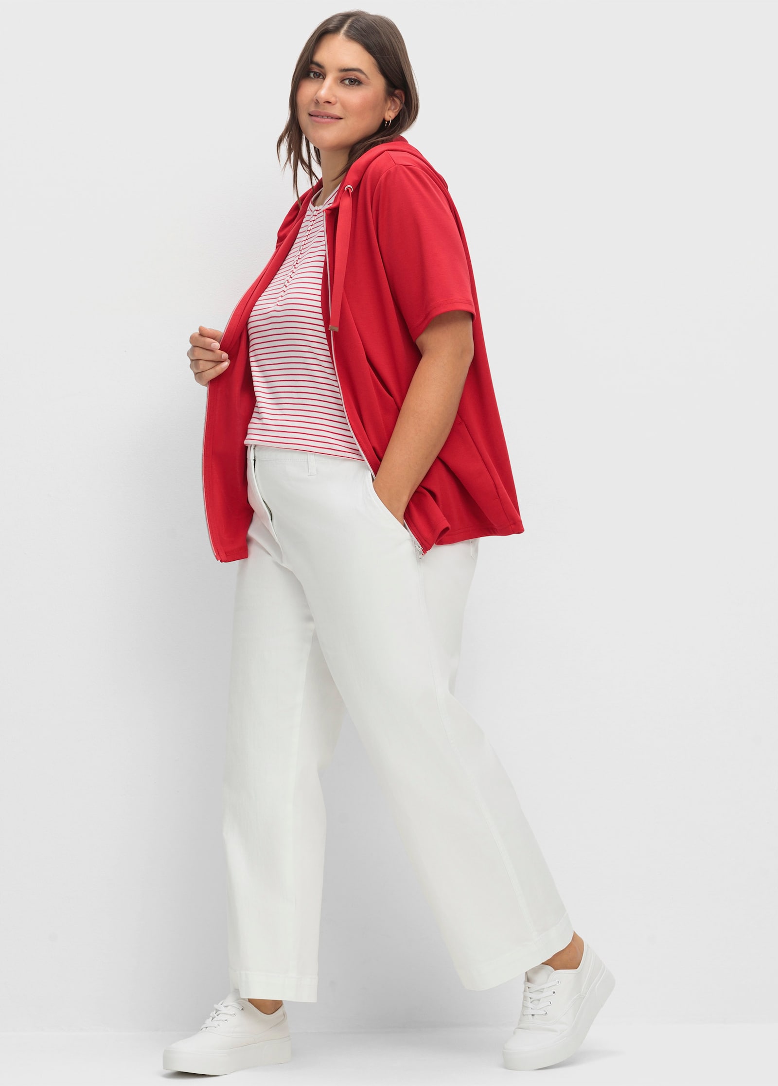 Culotte mit aufgesetzten Taschen hinten - weiß