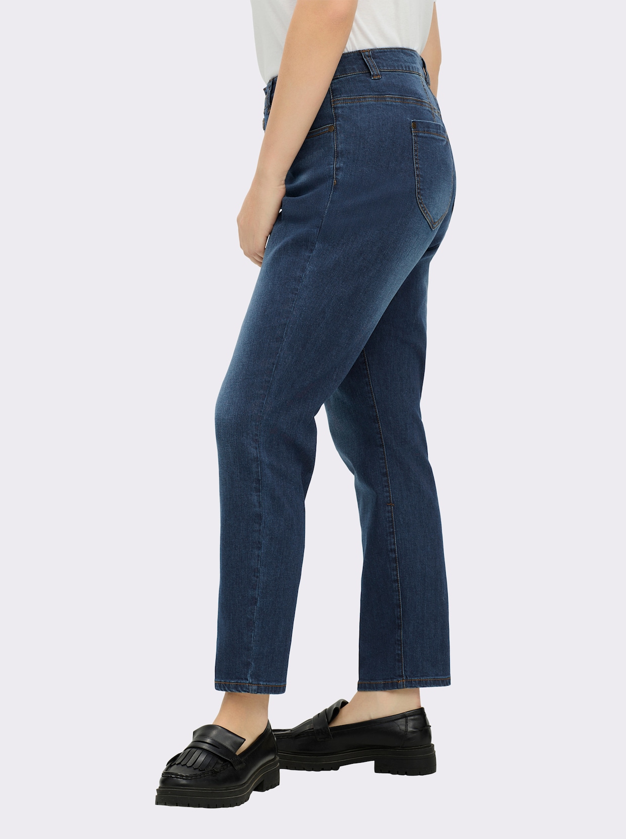 sheego Boyfriend-Jeans - blue-stone-washed