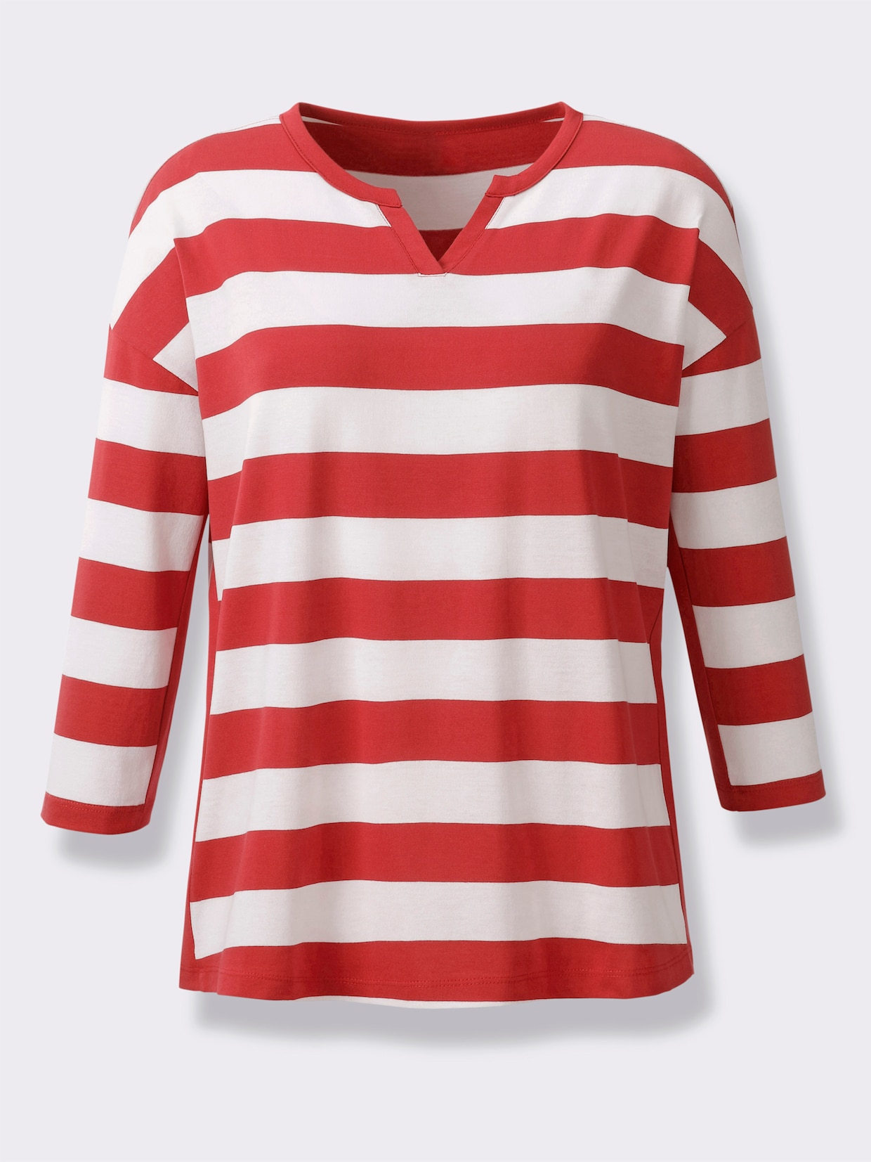 heine Ringelshirt - erdbeere-weiß-geringelt