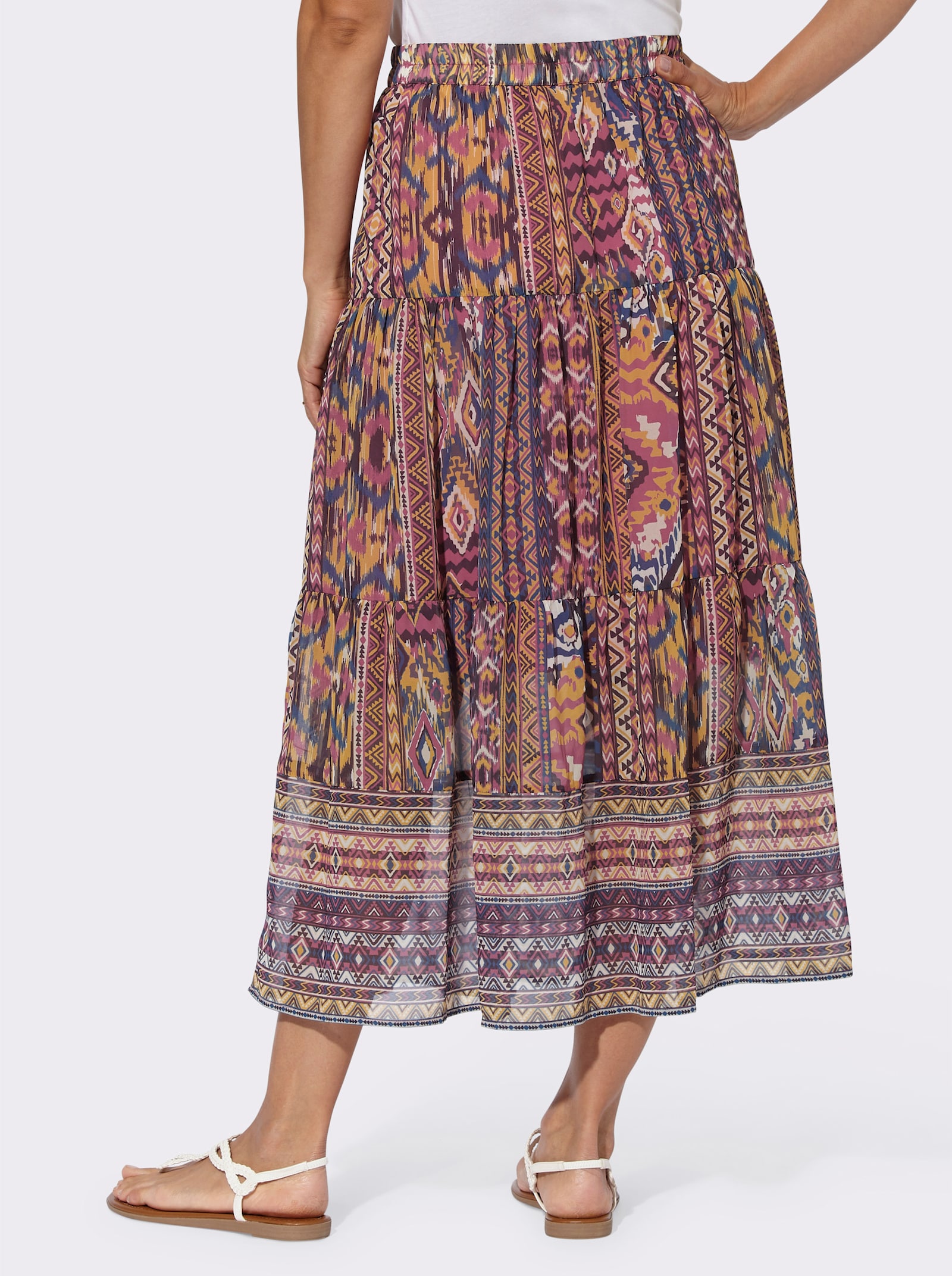 Stufenrock im Ethno-Print - erika-bedruckt