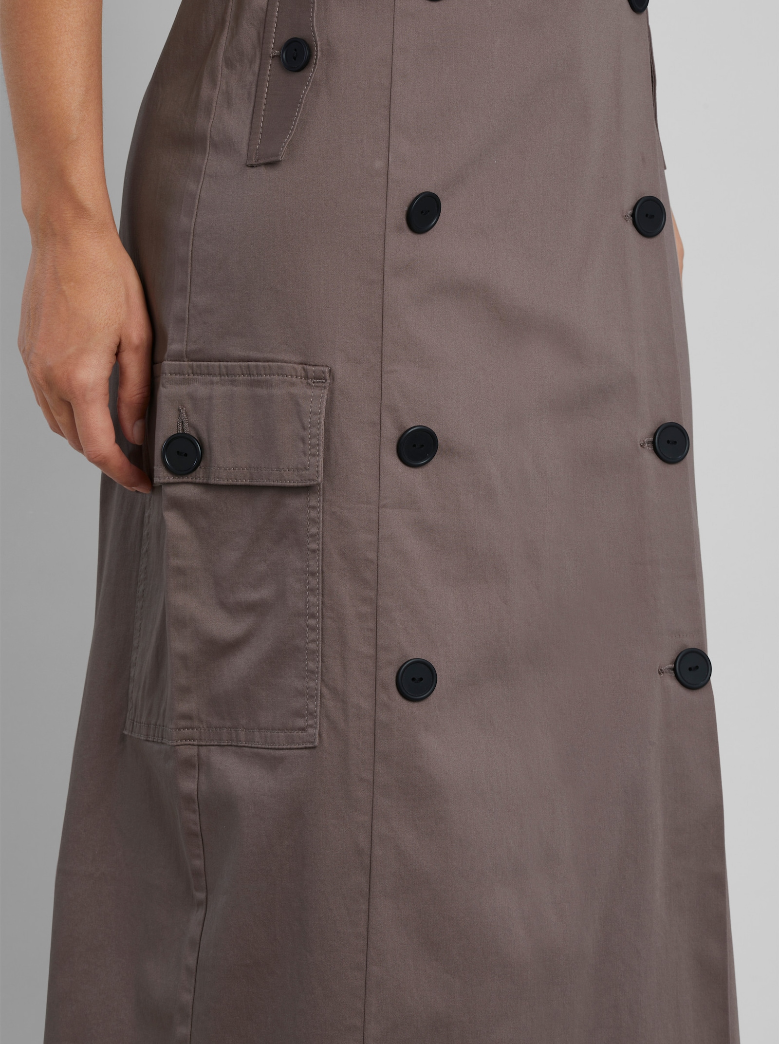 heine Webrock mit Cargo-Tasche - dunkeltaupe