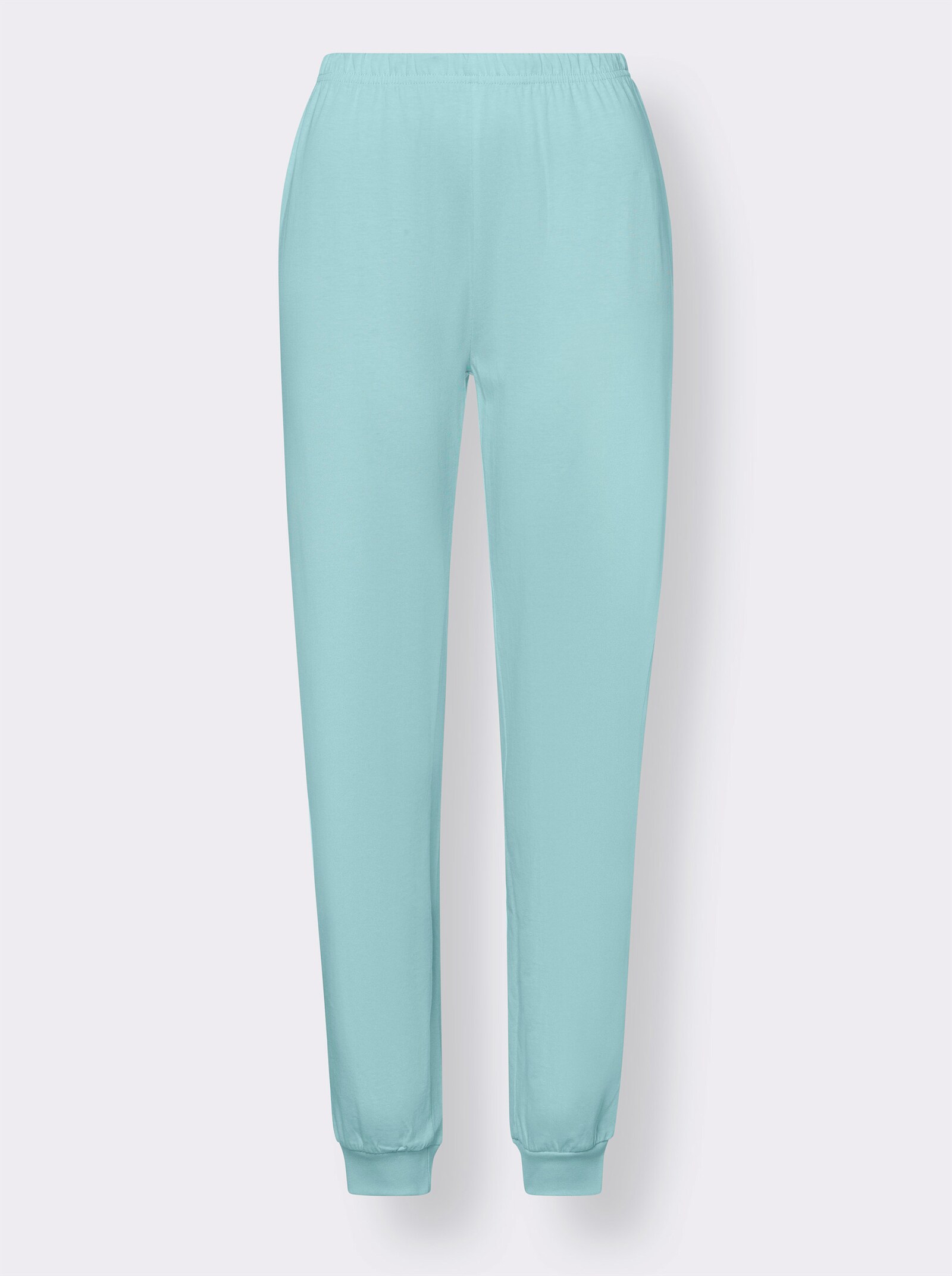Pyjama met elastische boordjes - mint/ecru