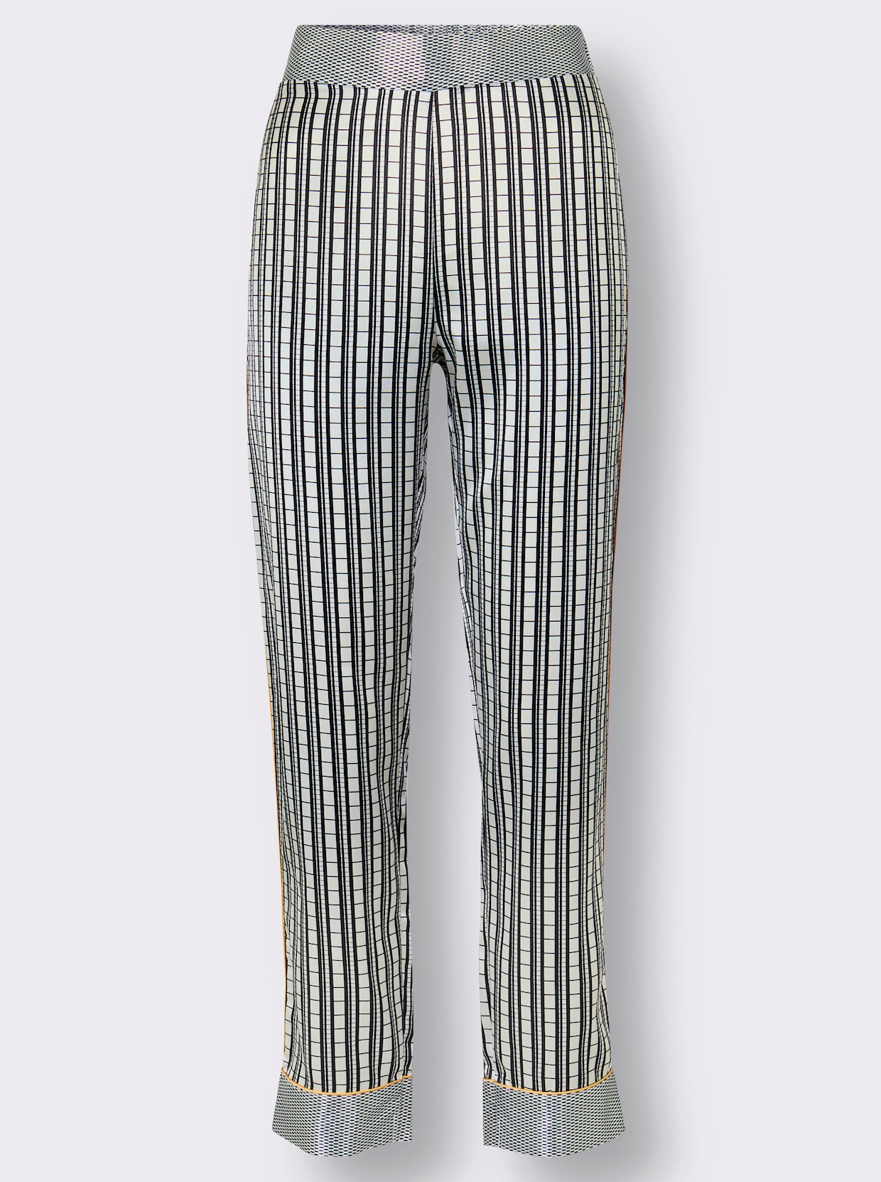wäschepur Pyjama - schwarz-weiss-bedruckt