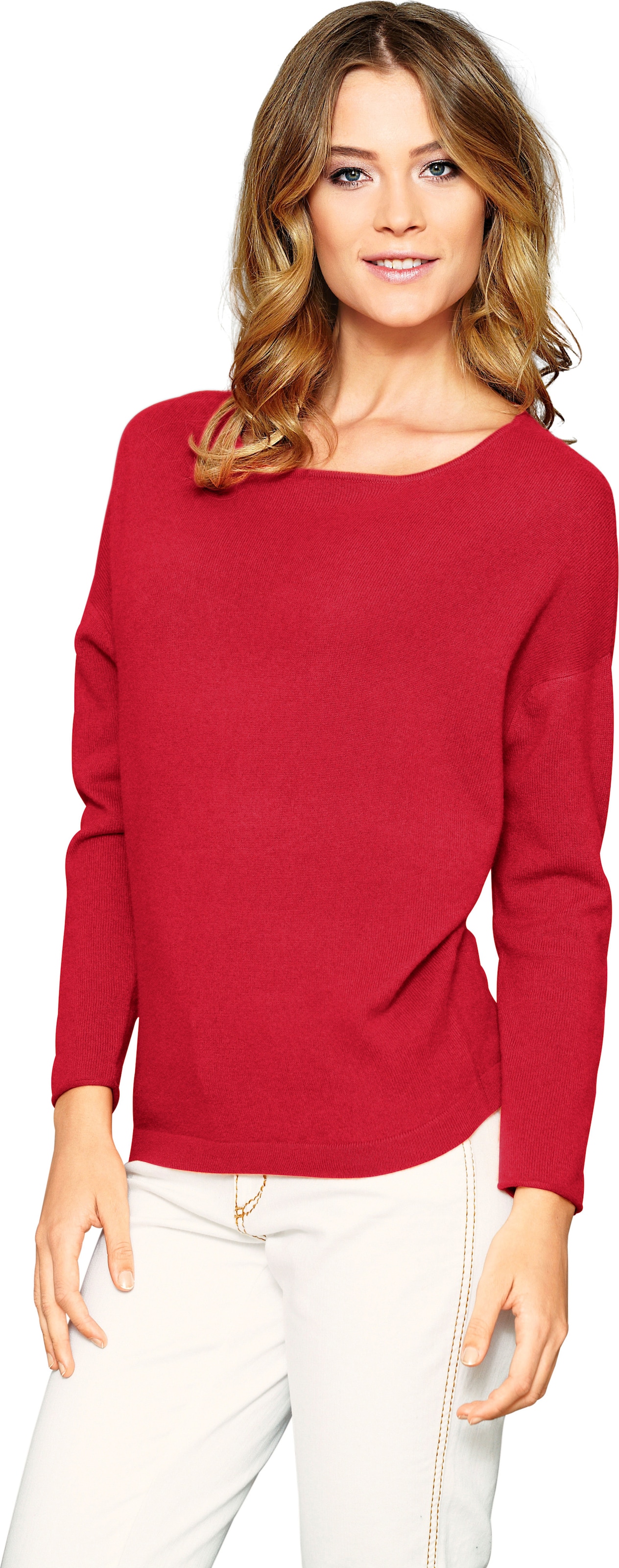 Style Me günstig Kaufen-Oversized Pullover in rot von heine. Oversized Pullover in rot von heine <![CDATA[Oversized Pullover Trend-Style in dezent überschnittener Kimono-Form. Aus feinstem Cashmere, leicht und edel. Großzügiger Rundhalsausschnitt.]]>. 