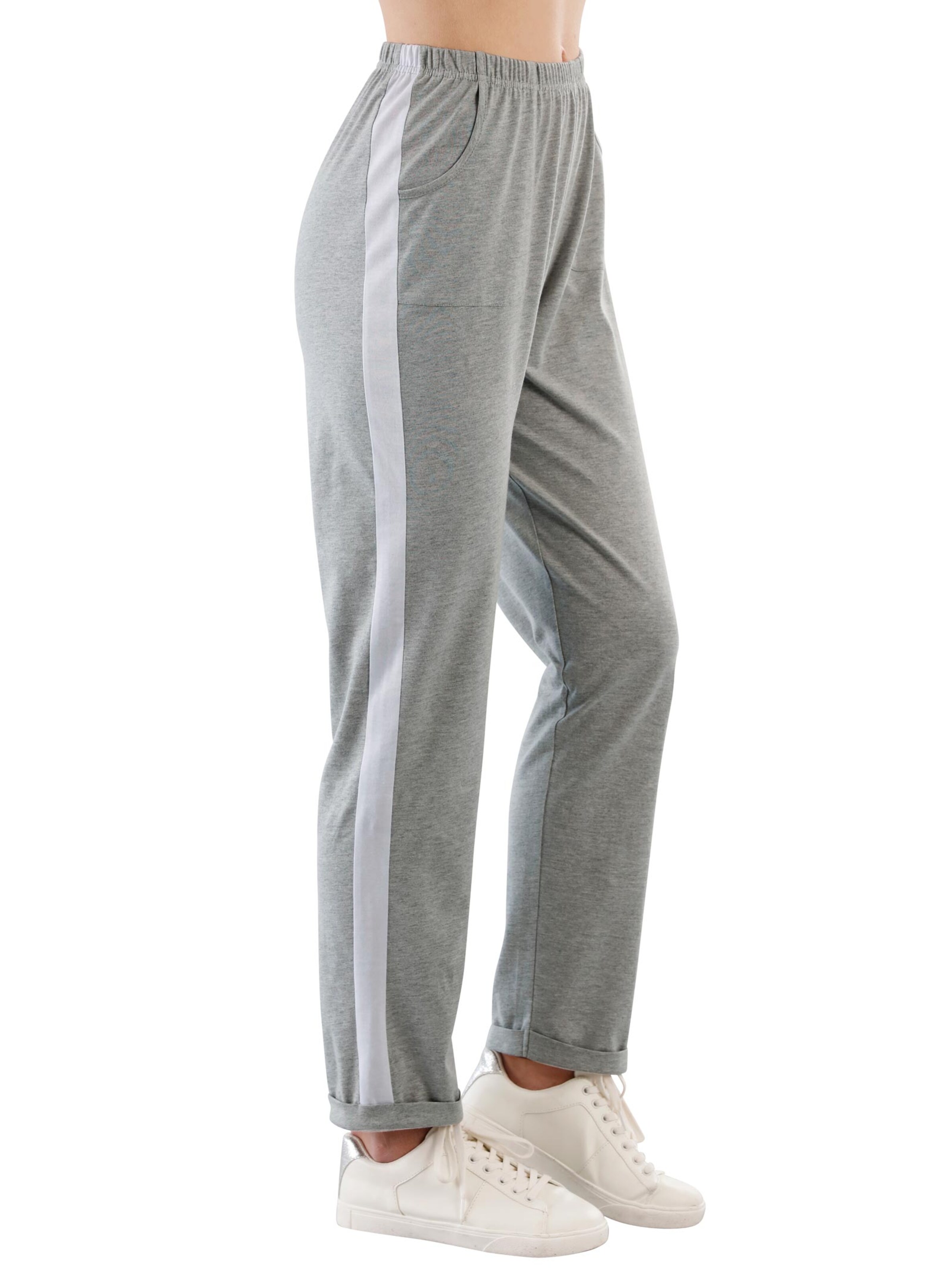 Freizeithose - hellgrau-meliert