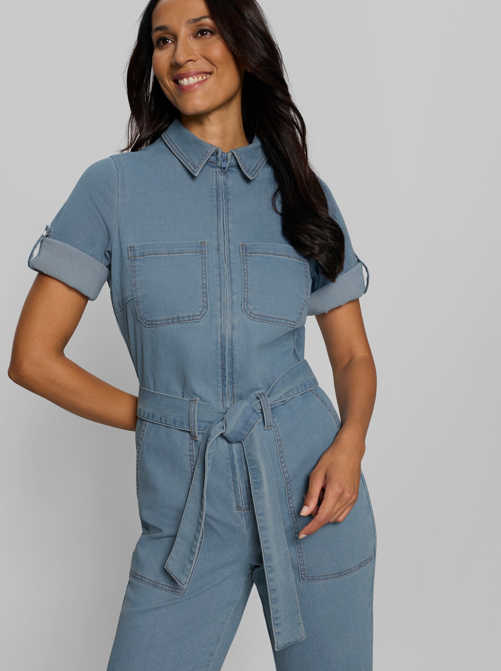 heine Overall aus Denim - blue-bleached