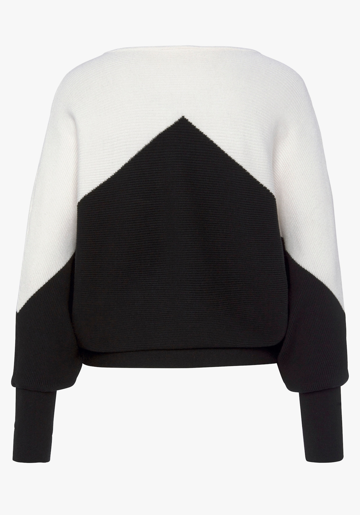 LASCANA Pull en tricot - blanc-noir