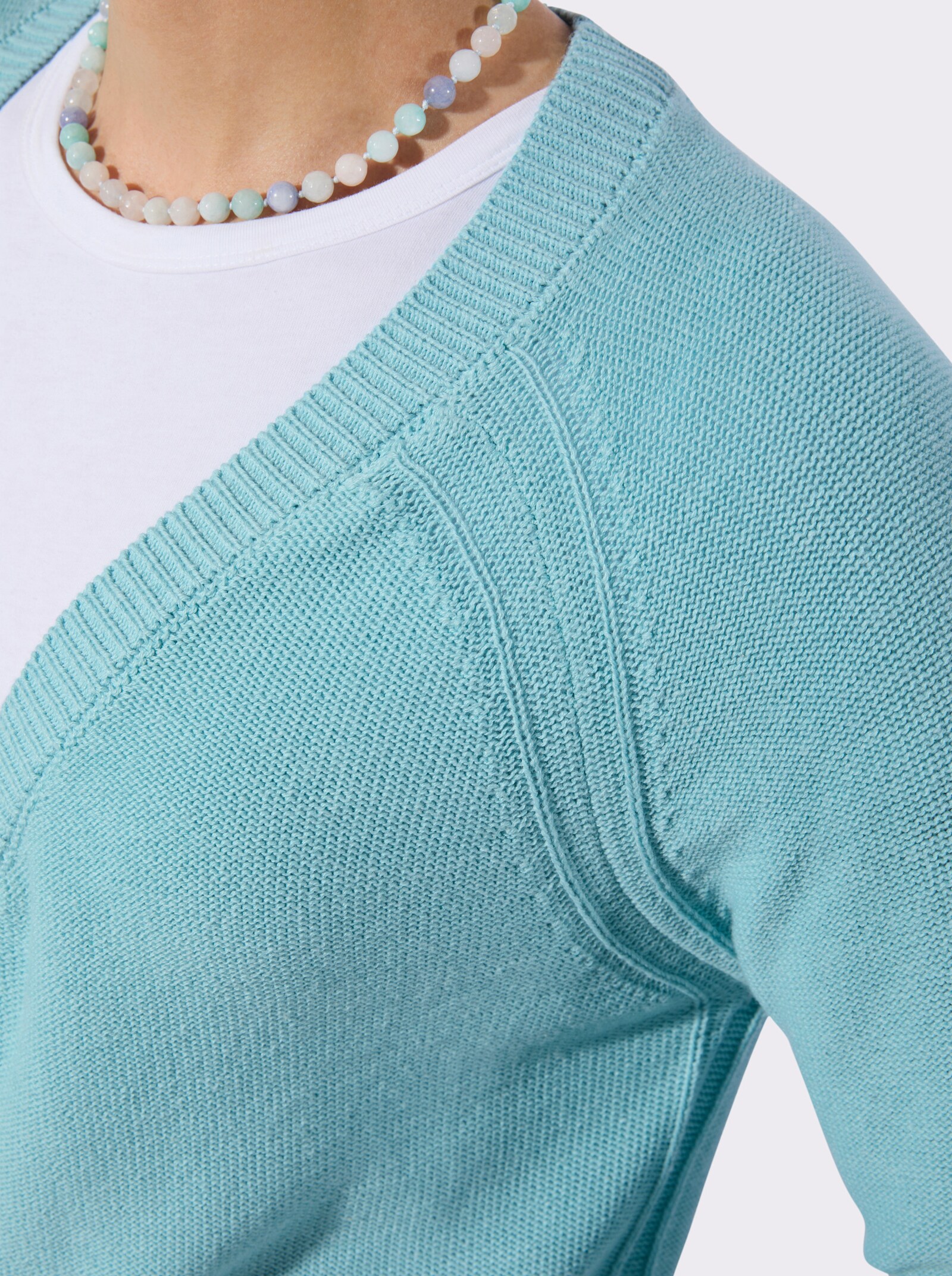 Strickjacke - aquamarin