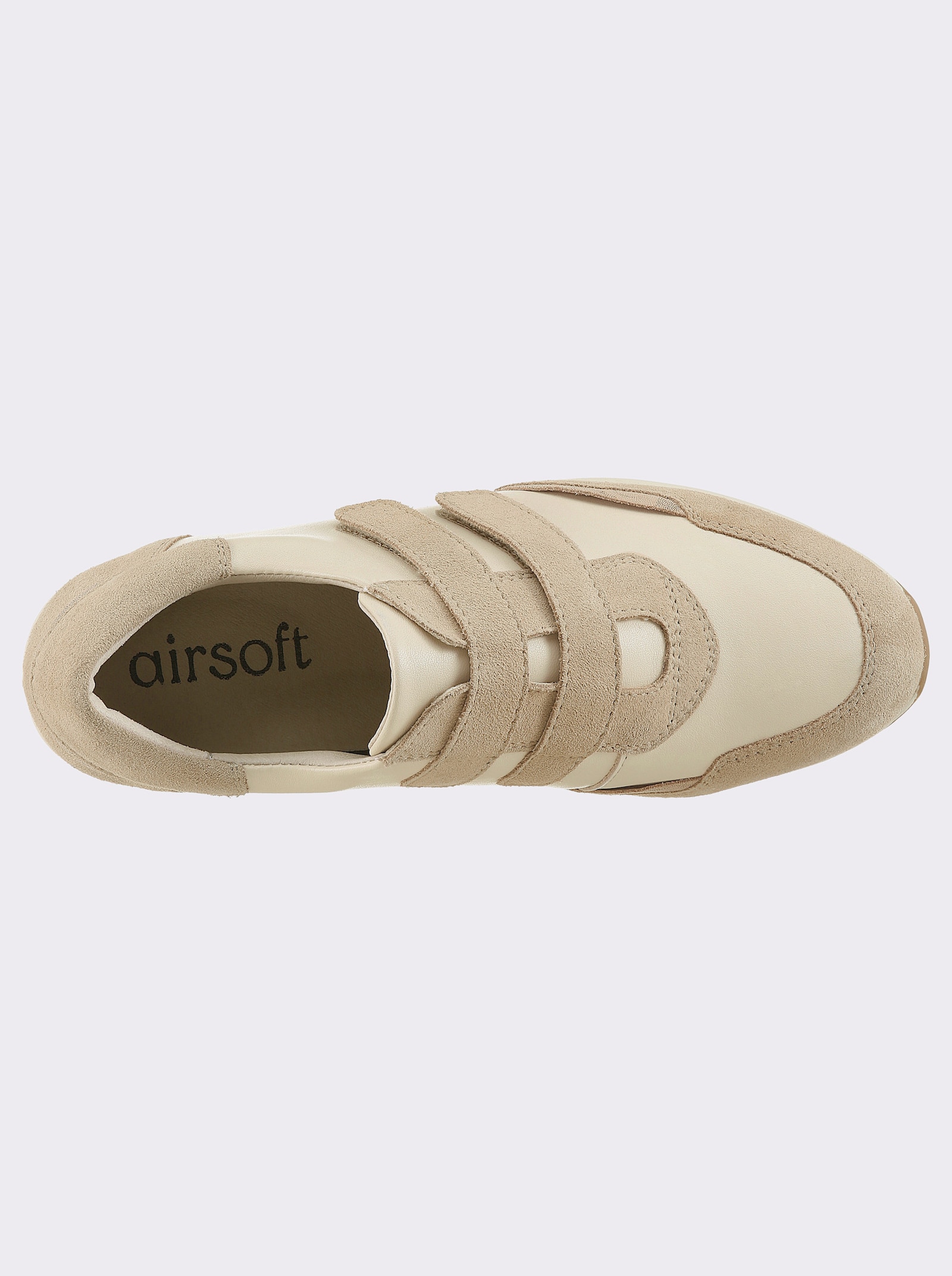 airsoft modern+ Klettschuh aus Leder - beige