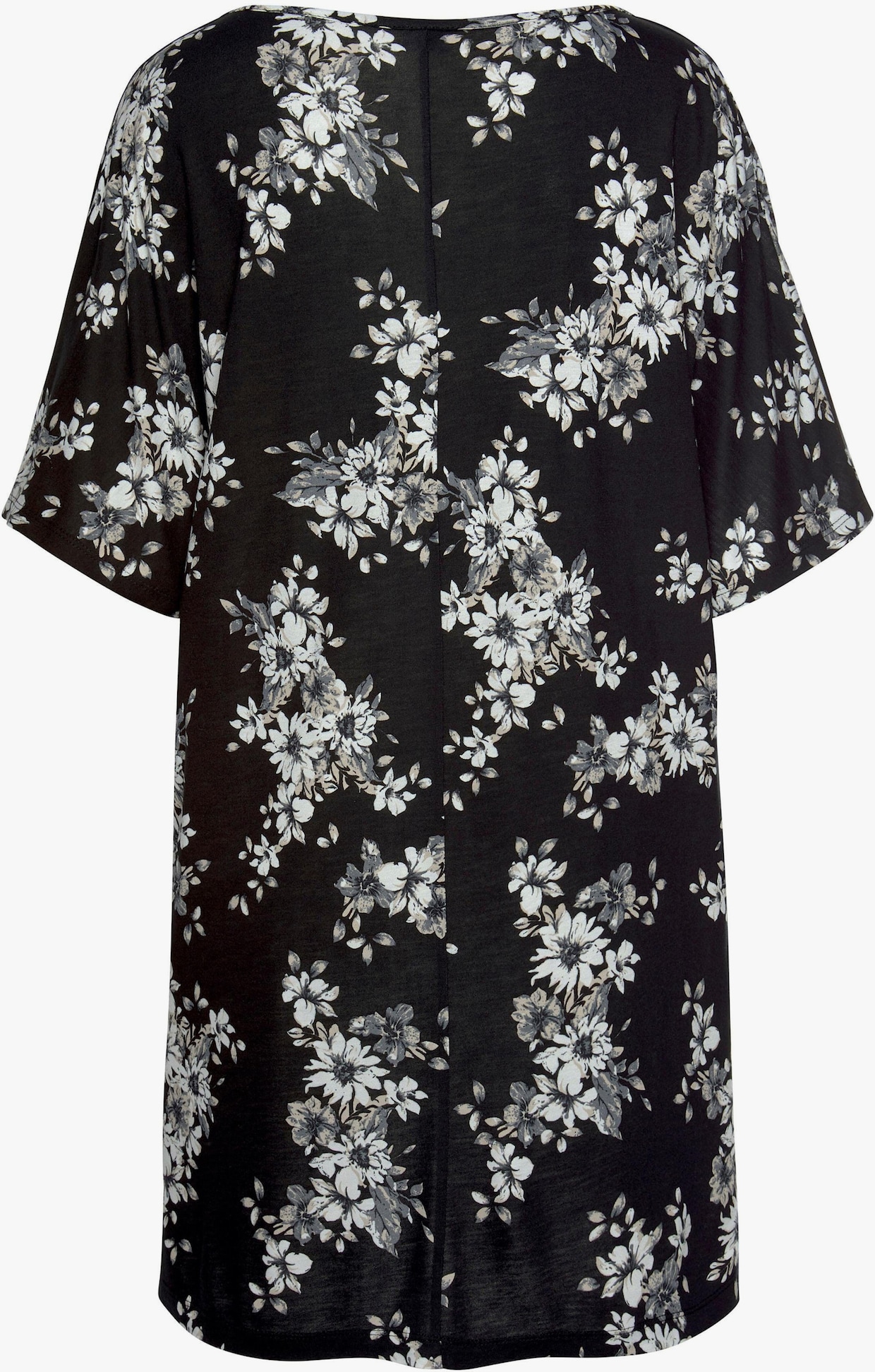 LASCANA Lang shirt - zwart geprint