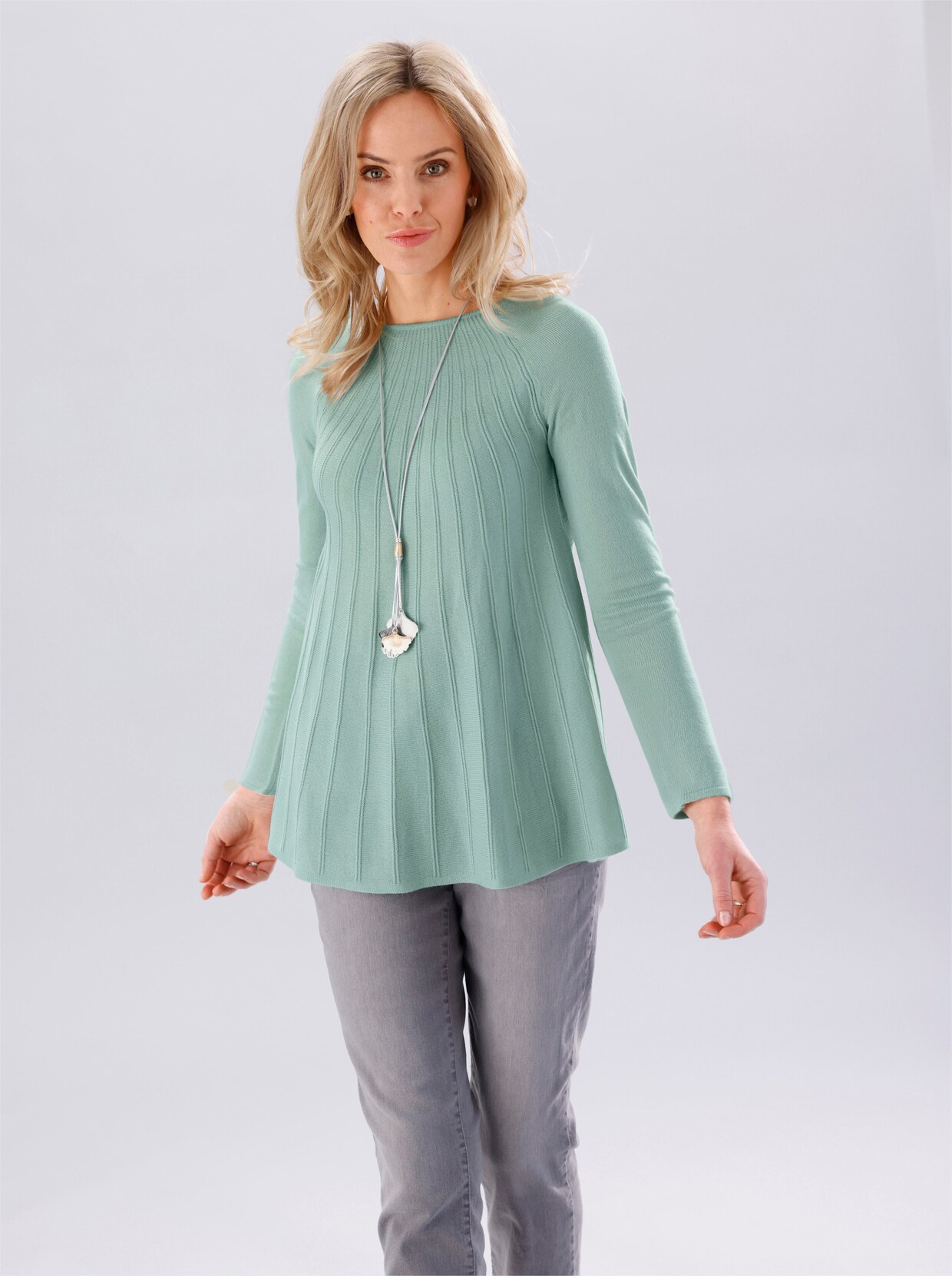 Pullover met lange mouwen - kalkmint