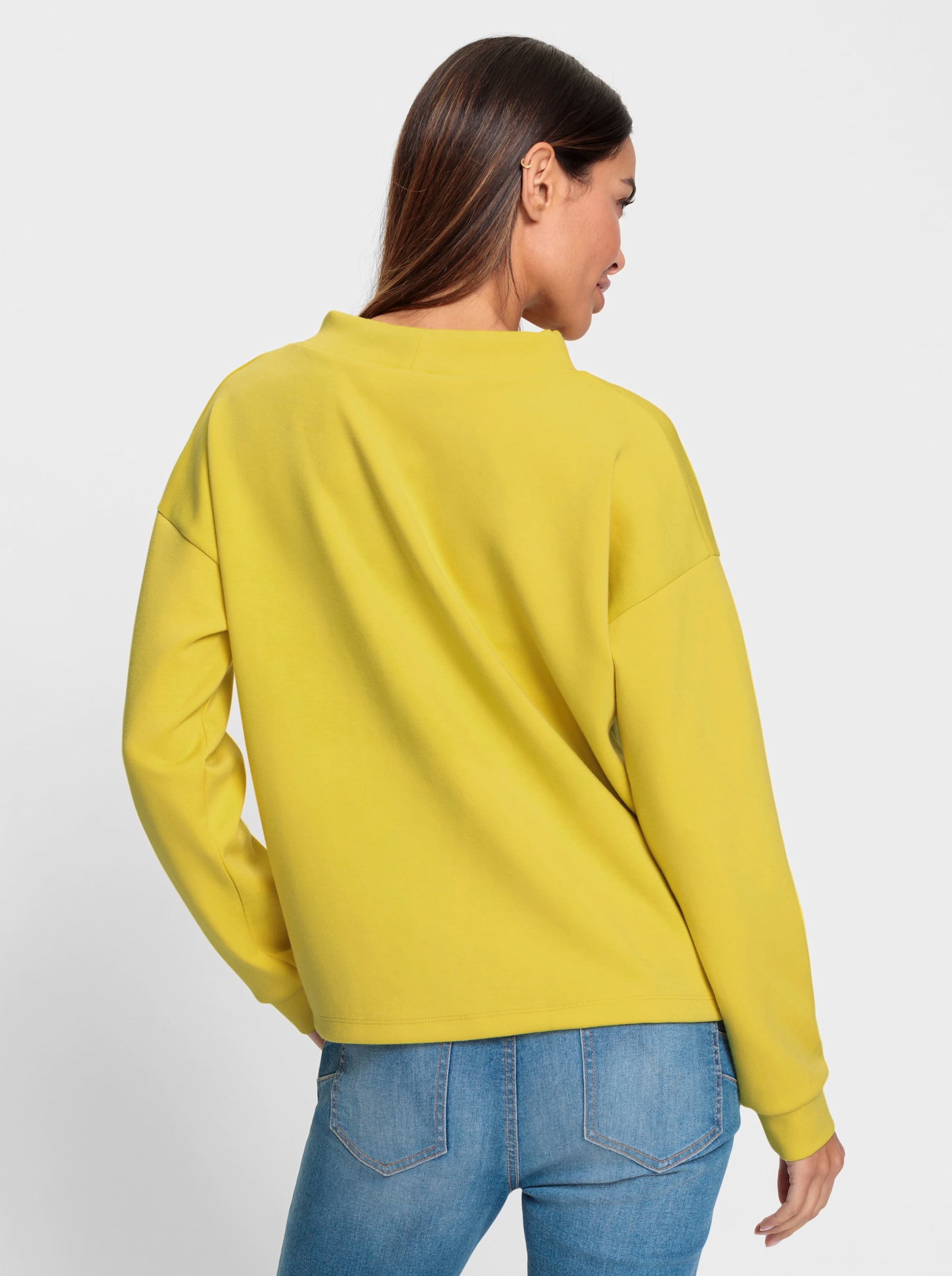 heine Sweatshirt mit Pailletten - limone