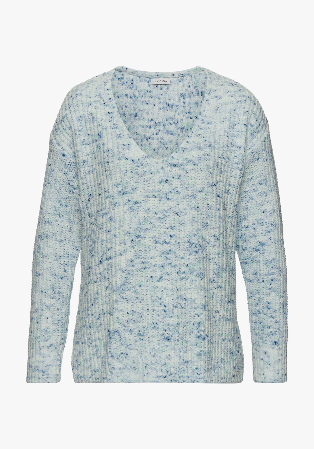 Buffalo V-Ausschnitt-Pullover - blau-creme