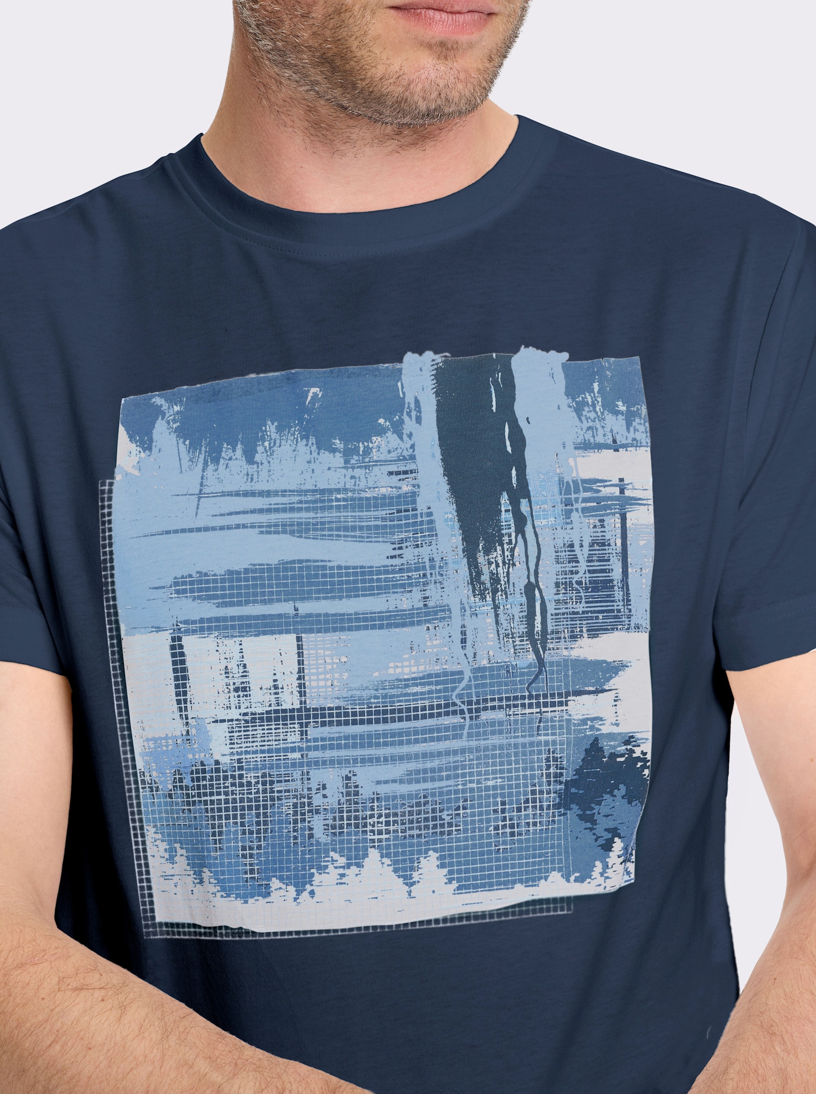 Catamaran T-Shirt mit Front-Print - dunkelblau-bedruckt