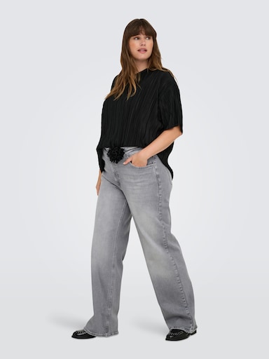 ONLY CARMAKOMA Plisseeshirt - black