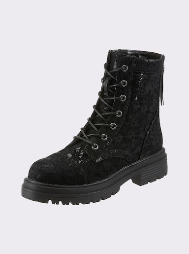 heine Schnürstiefelette - schwarz