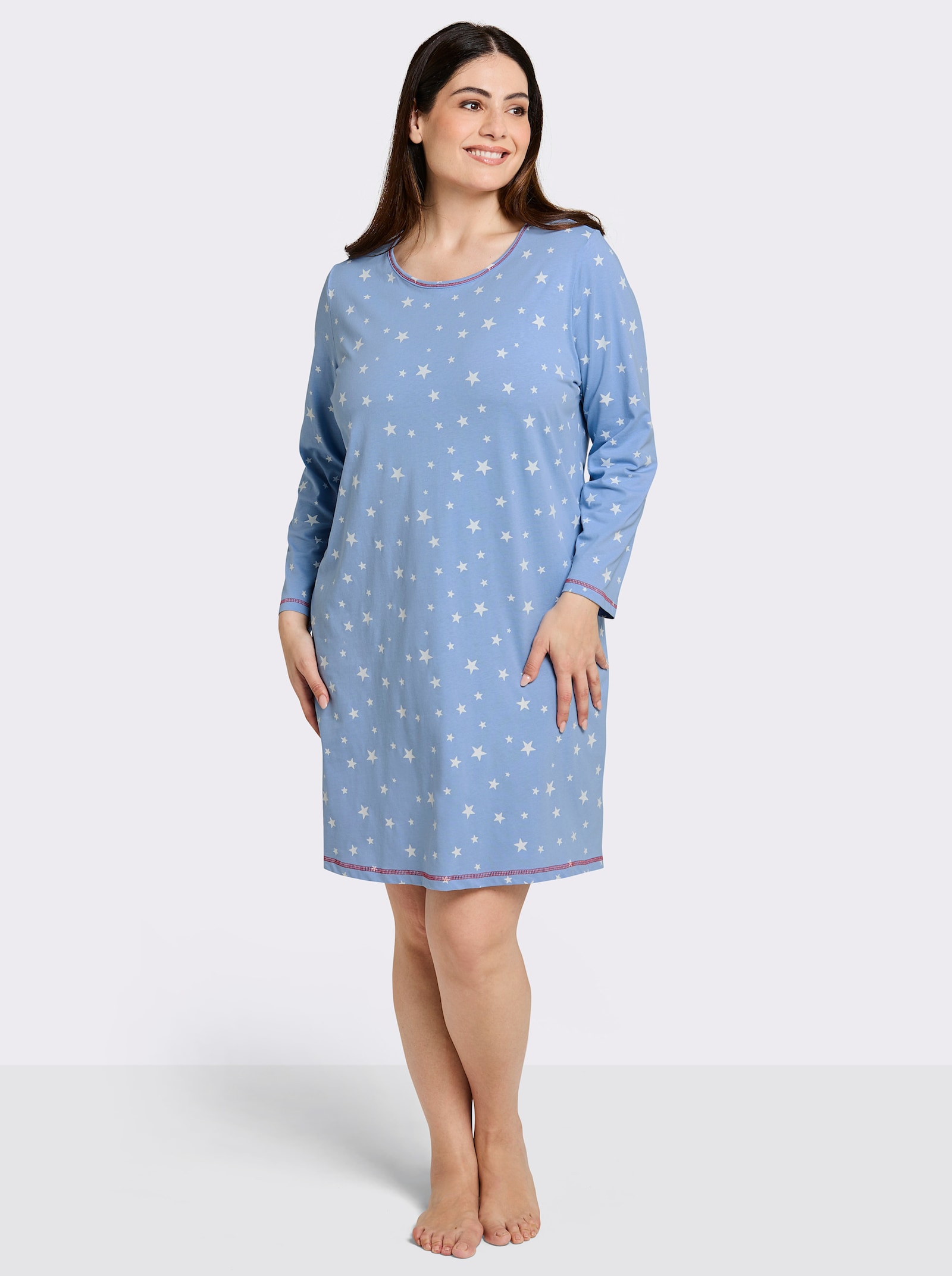 wäschepur Sleepshirts - blau-bedruckt + blau