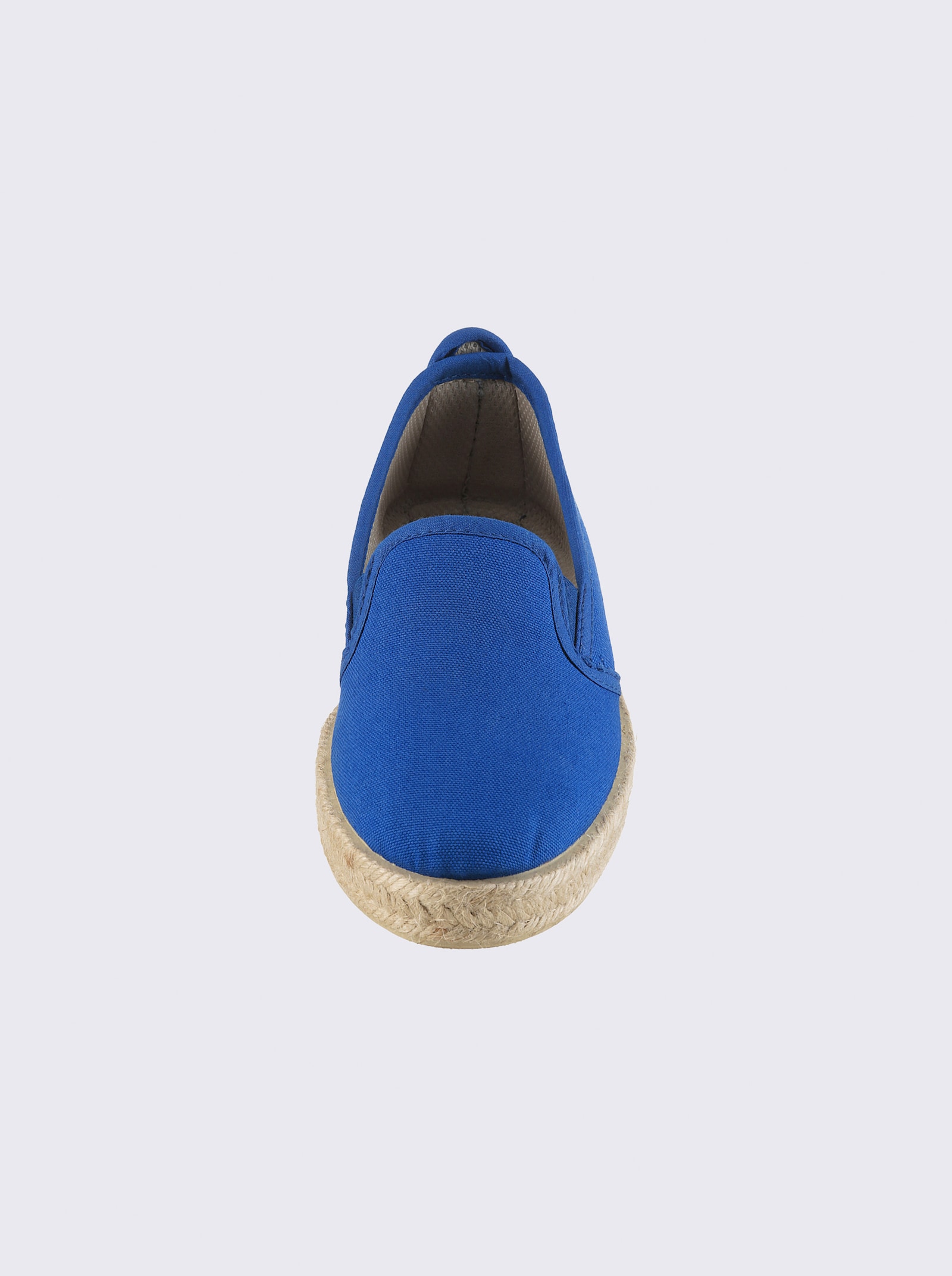 Slipper aus Textil, Weite F - mittelblau