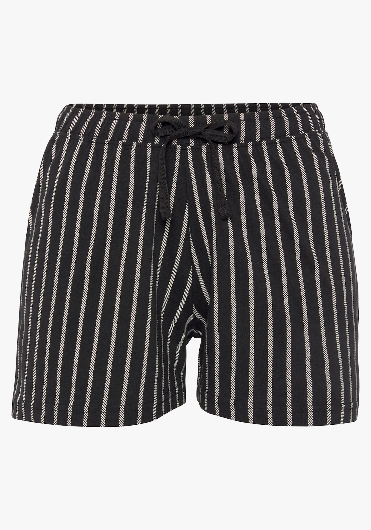 Vivance Dreams Pyjamashorts - schwarz-weiss