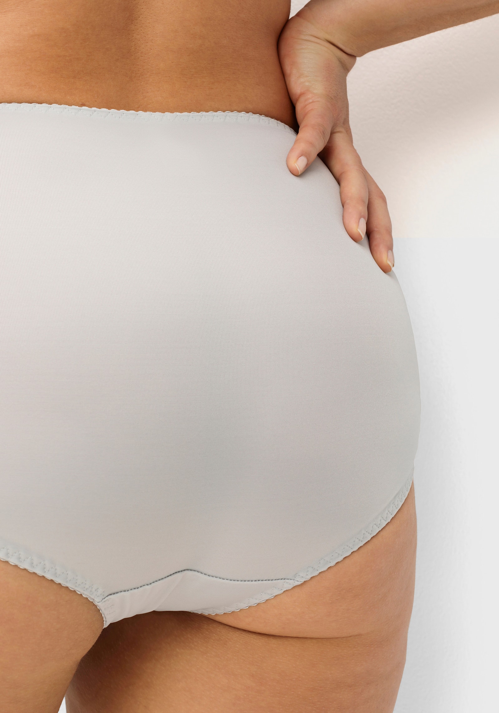 wäschepur Miederslip mit Spitzeneinsatz vorne - silberfarben