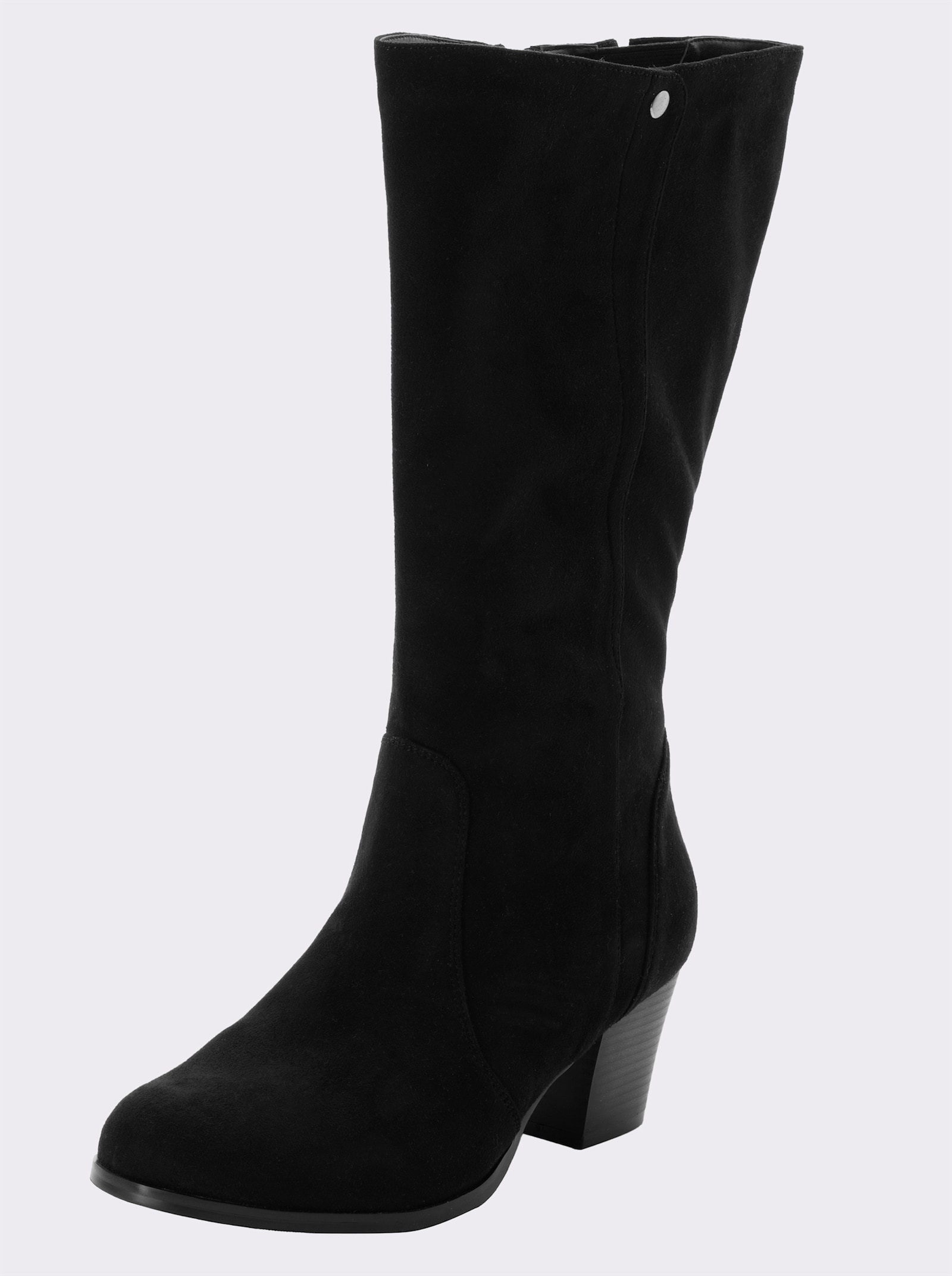 sheego Weitschaftstiefel mit Absatz - schwarz