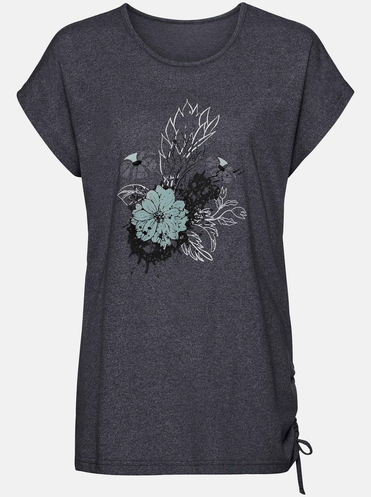 Shirt - blau-meliert