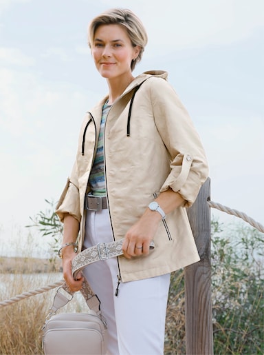Steppjacke mit Krempelfunktion - sand