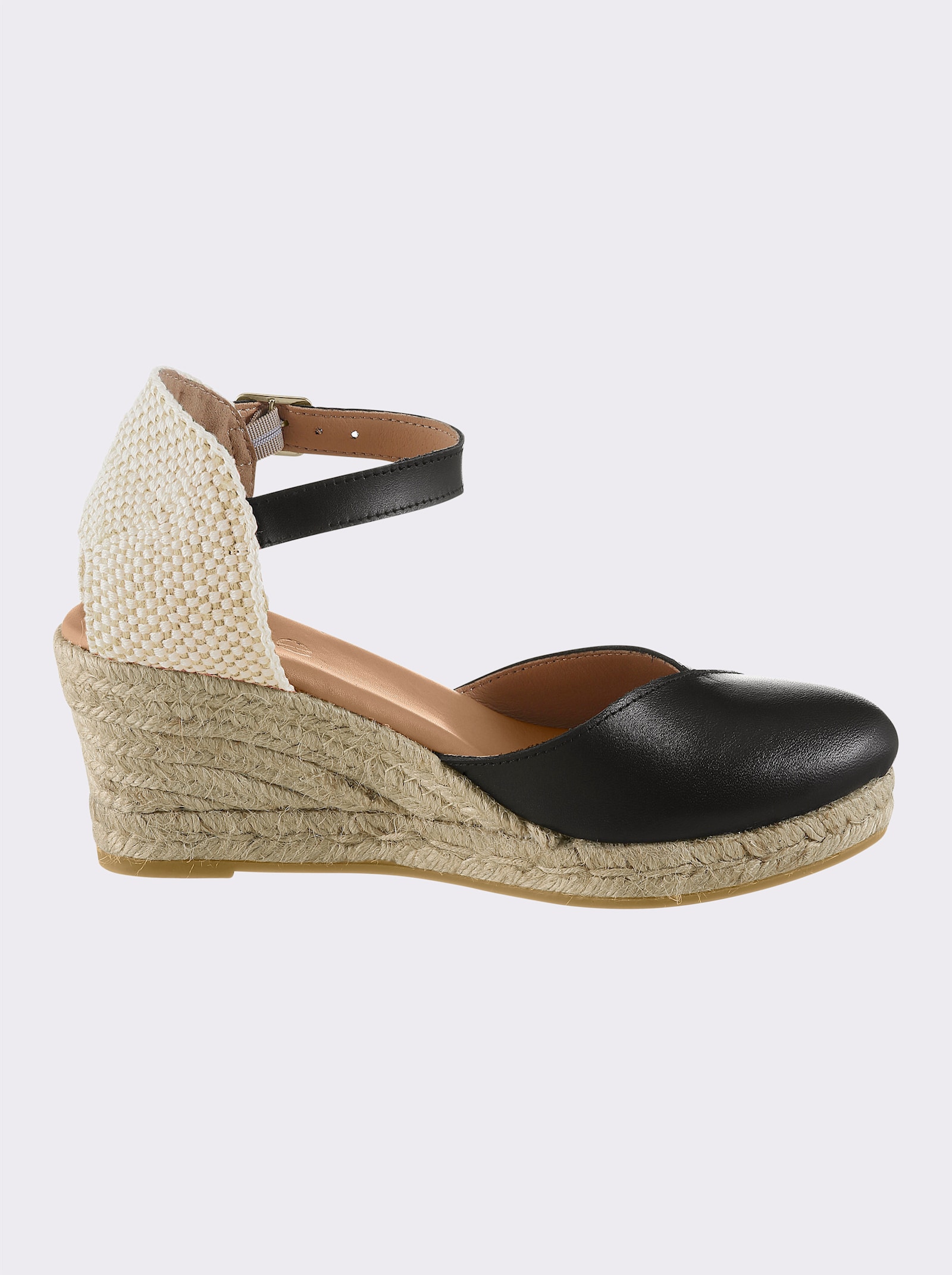 heine Keilsandalette - schwarz