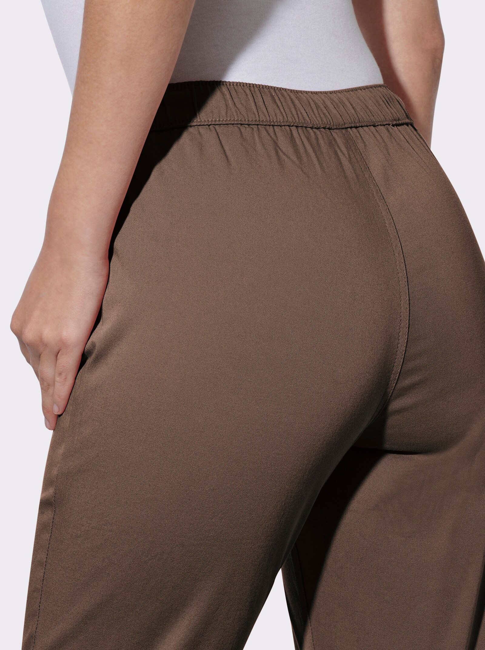 Schlupfhose in Twill-Qualität - schoko