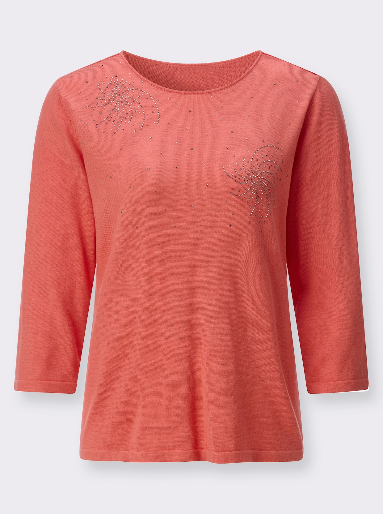 Feinstrickpullover - koralle